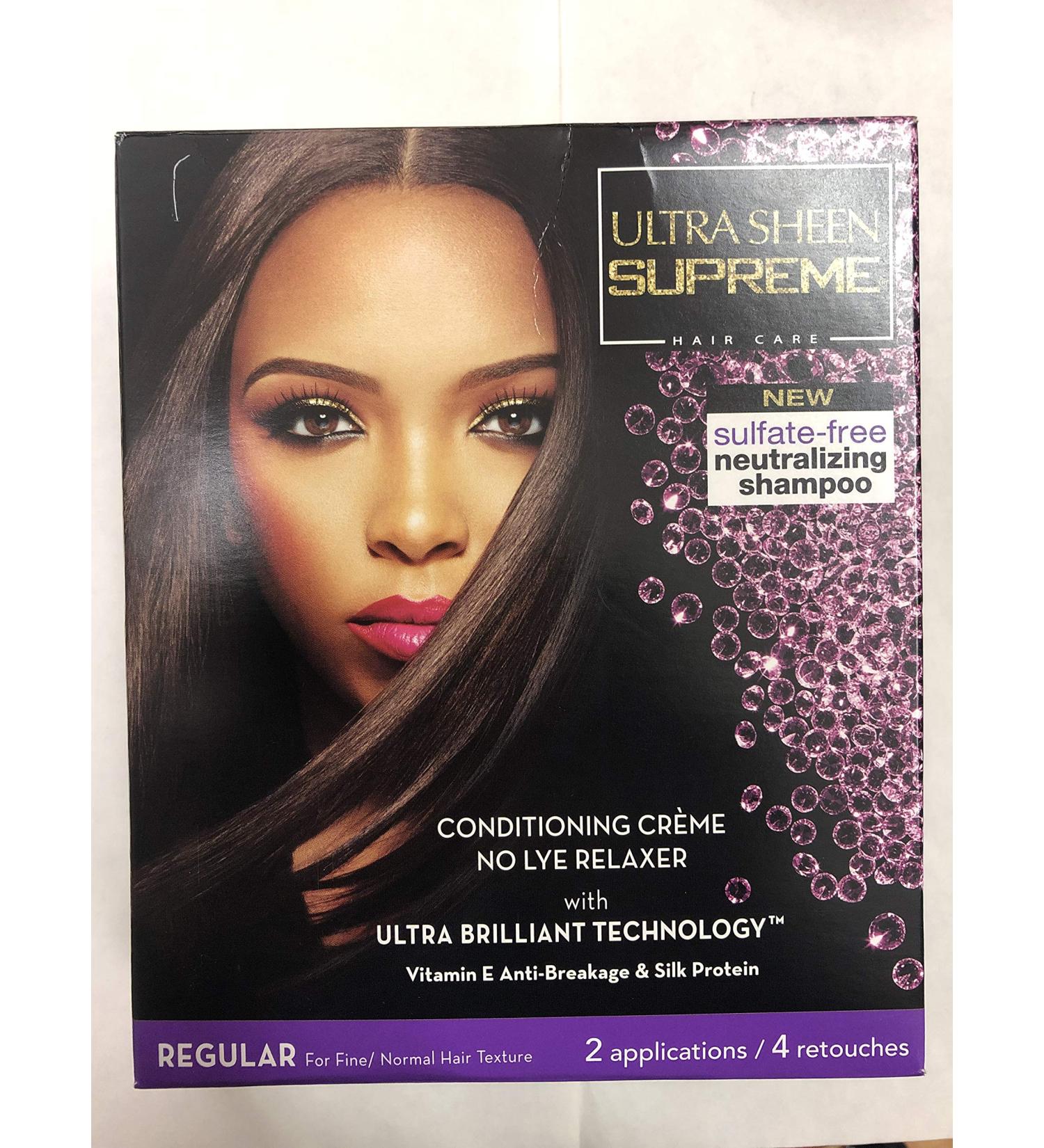Ultra Sheen Supreme Conditioning Cr me No Lye Relaxer - Sulfate Neutralizing Shampoo Vitamin E Anti-Breakage & Silk Protein - Regular | International Shipping Available - Buy Online on GoSupps.com
