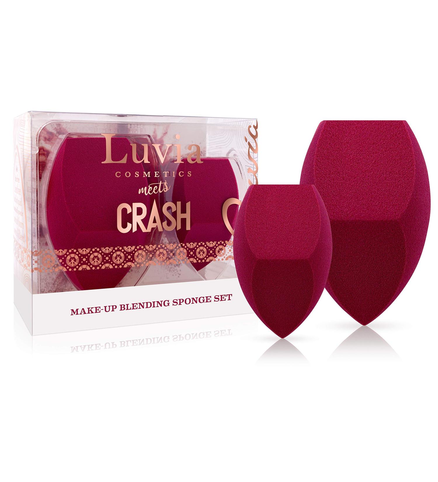 Make-Up Blending Sponge Set - 2 Red Blenders (Normal & Large) | Designed by Luisa Crashion & Luvia Cosmetics - International Shipping Available - Buy Online on GoSupps.com