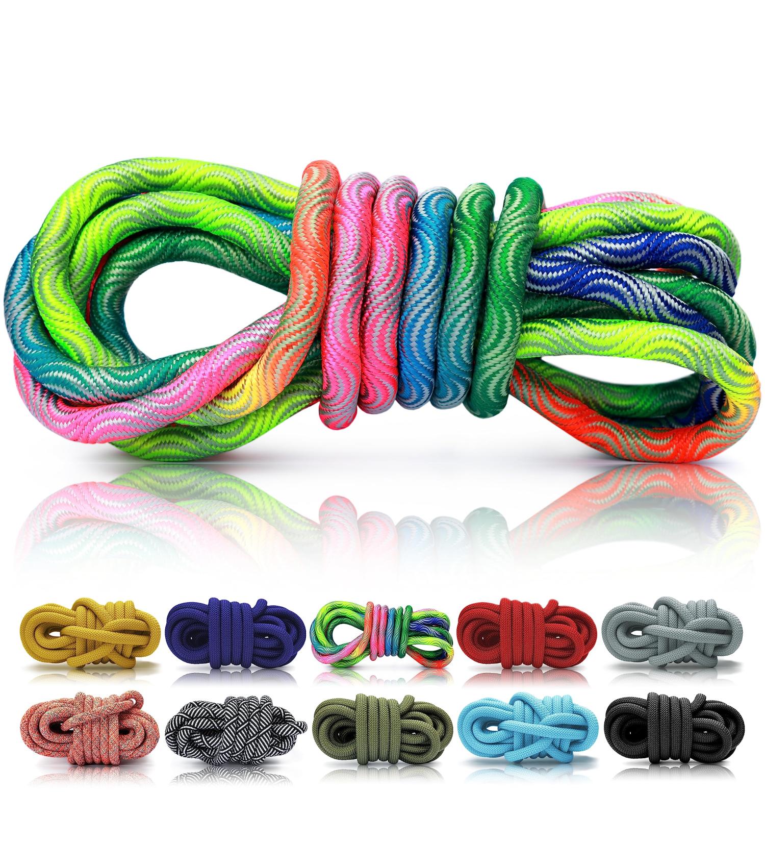 Allesoo 5m PPM Rope - Durable Multi-Purpose Taice Rope Dog Leash & Collar - 8mm Wave Rainbow Polypropylene Multifilament - Buy Online on GoSupps.com