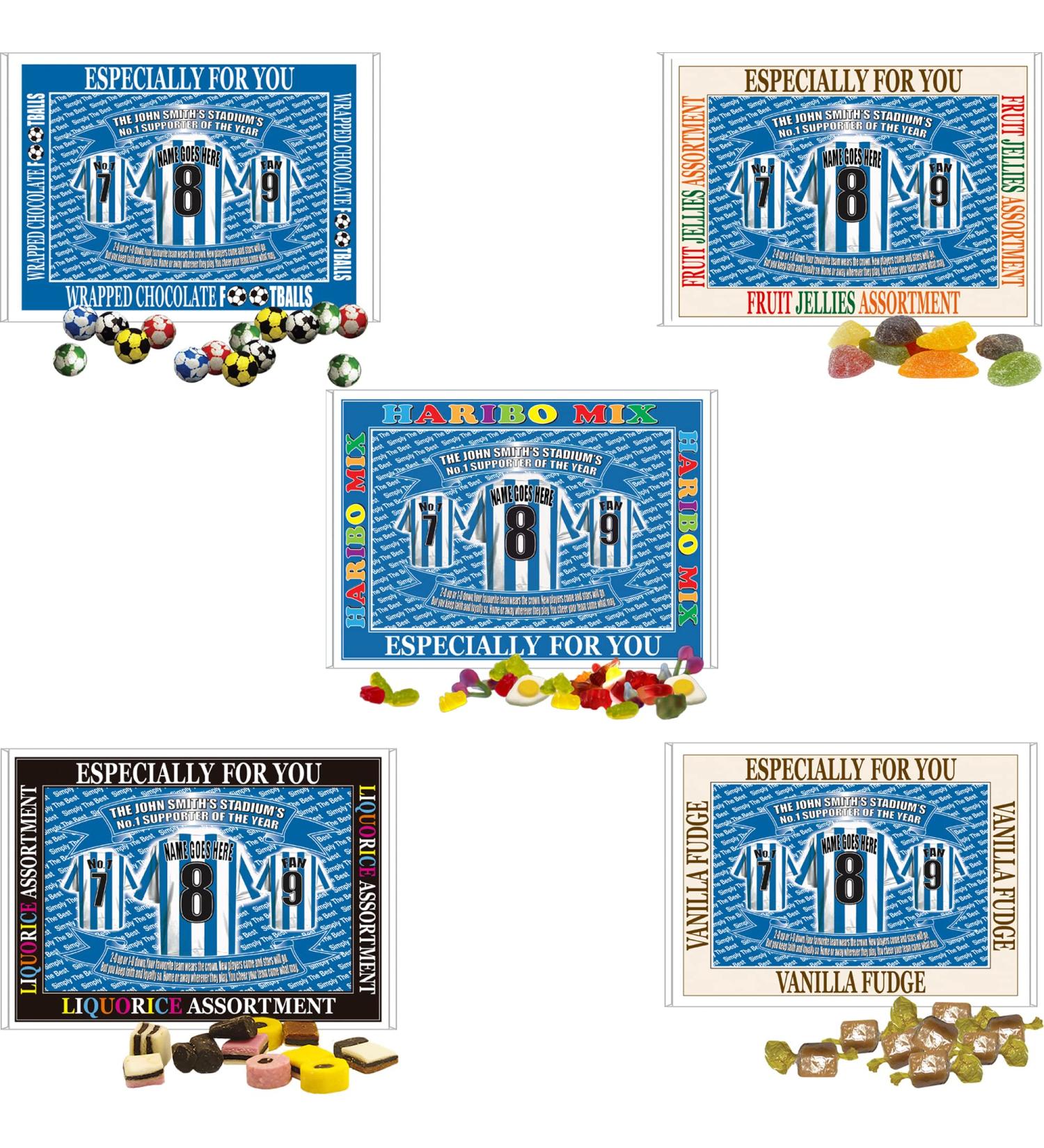 Huddersfield Football Shirt Personalised Gift Boxed Sweets Variety - Buy Online on GoSupps.com