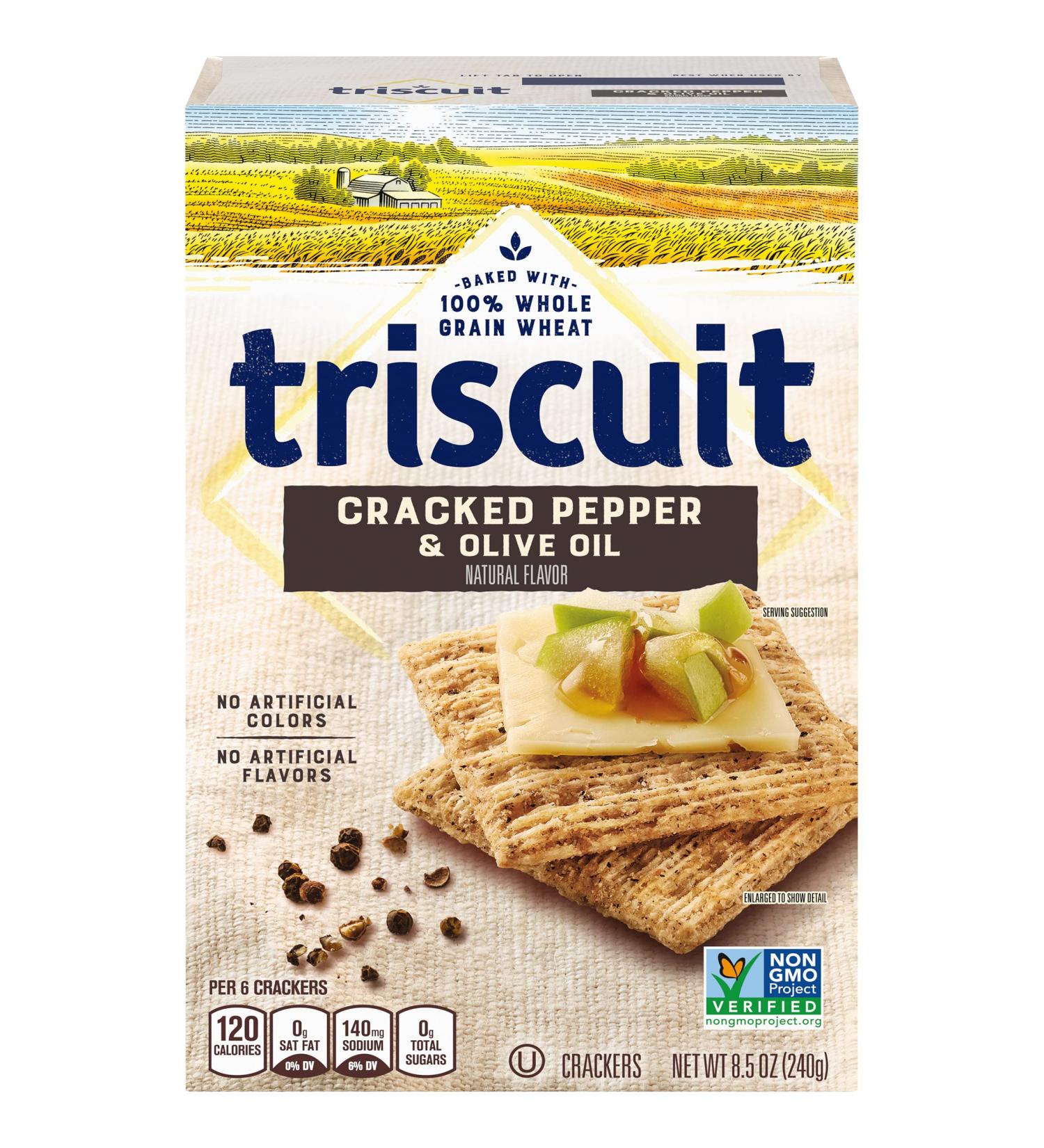 Triscuit Cracked Pepper Olive Oil Whole Wheat Crackers 8.5 oz - Buy Now! - Buy Online on GoSupps.com