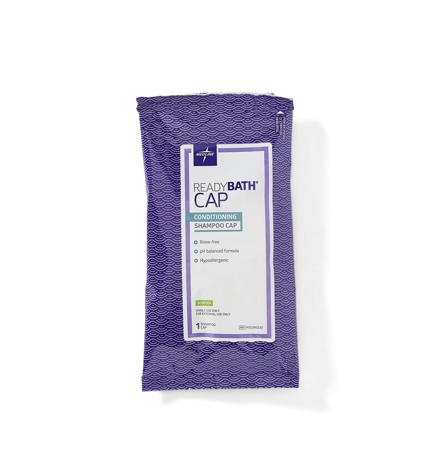 Medline ReadyBath Scented Shampoo Cap with Conditioner - 30 Count, Rinse-Free - Buy Online on GoSupps.com