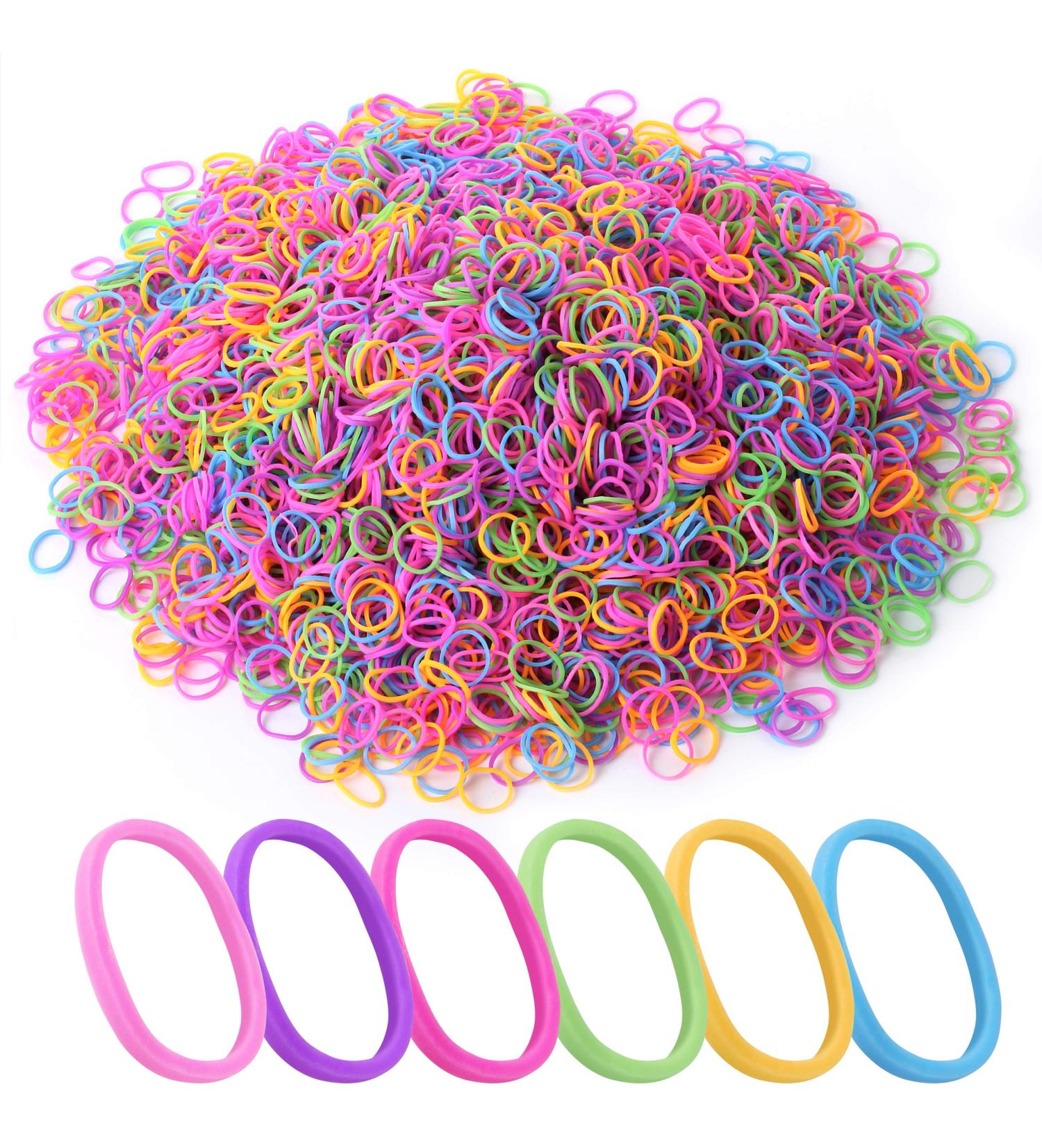 Mr. Pen Hair Rubber Bands 2400 Pack Assorted Color - Elastic Hair Ties for Baby Girls and Hair Styling - Colorful Mini Hair Bands - Buy Online on GoSupps.com