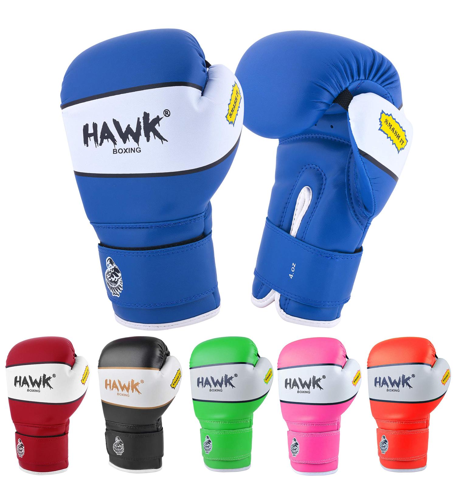 Kids Boxing Gloves - Blue 6 oz for Children Youth MMA Training and Sparring - Buy Online on GoSupps.com