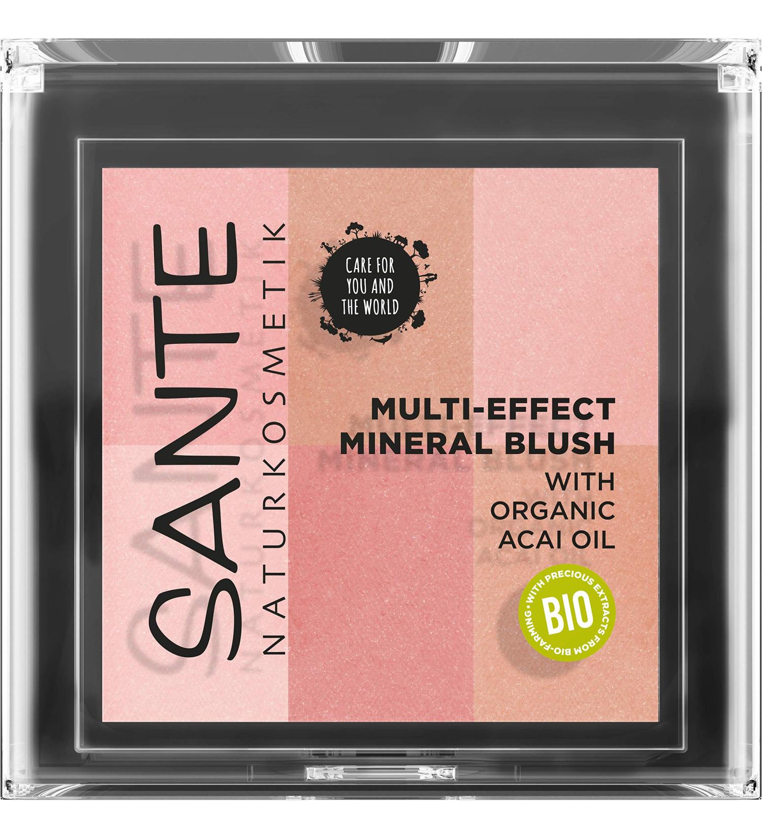 Sante Natural Cosmetics Multi-Effect Mineral Blush 01 Coral | 6 Shades for Radiant Glow | Vegan Organic | 8g Bronze - International Shipping Available - Buy Online on GoSupps.com