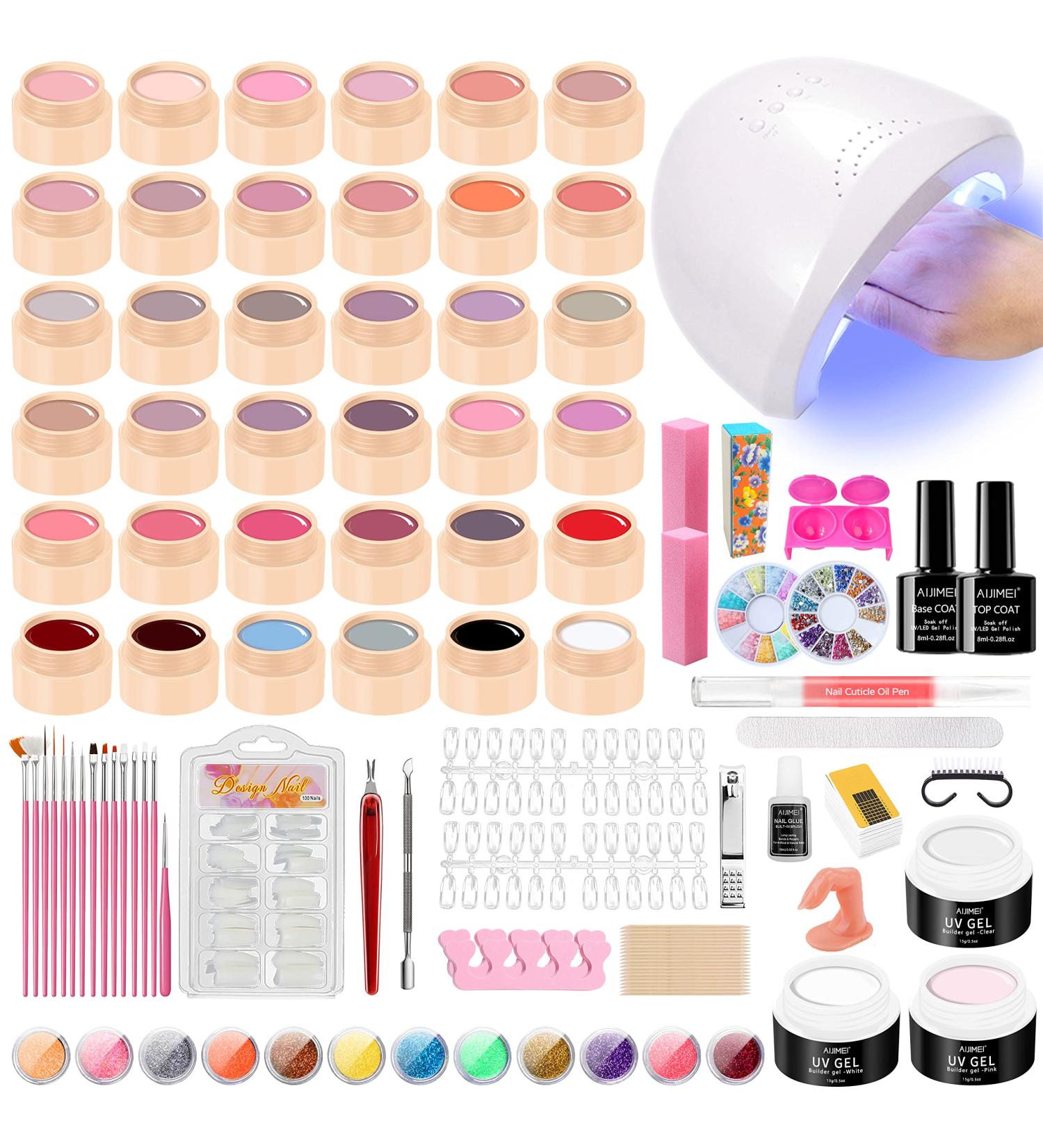 Solid Nail Polish Cream Solid Gel Polish 36colors Set Solid Cream Gel Polish Cream Gel Polish Cream Gel Nail Polish Nail Painting Gel Soak Off 36colors Set with Nail Dryer - Buy Online on GoSupps.com