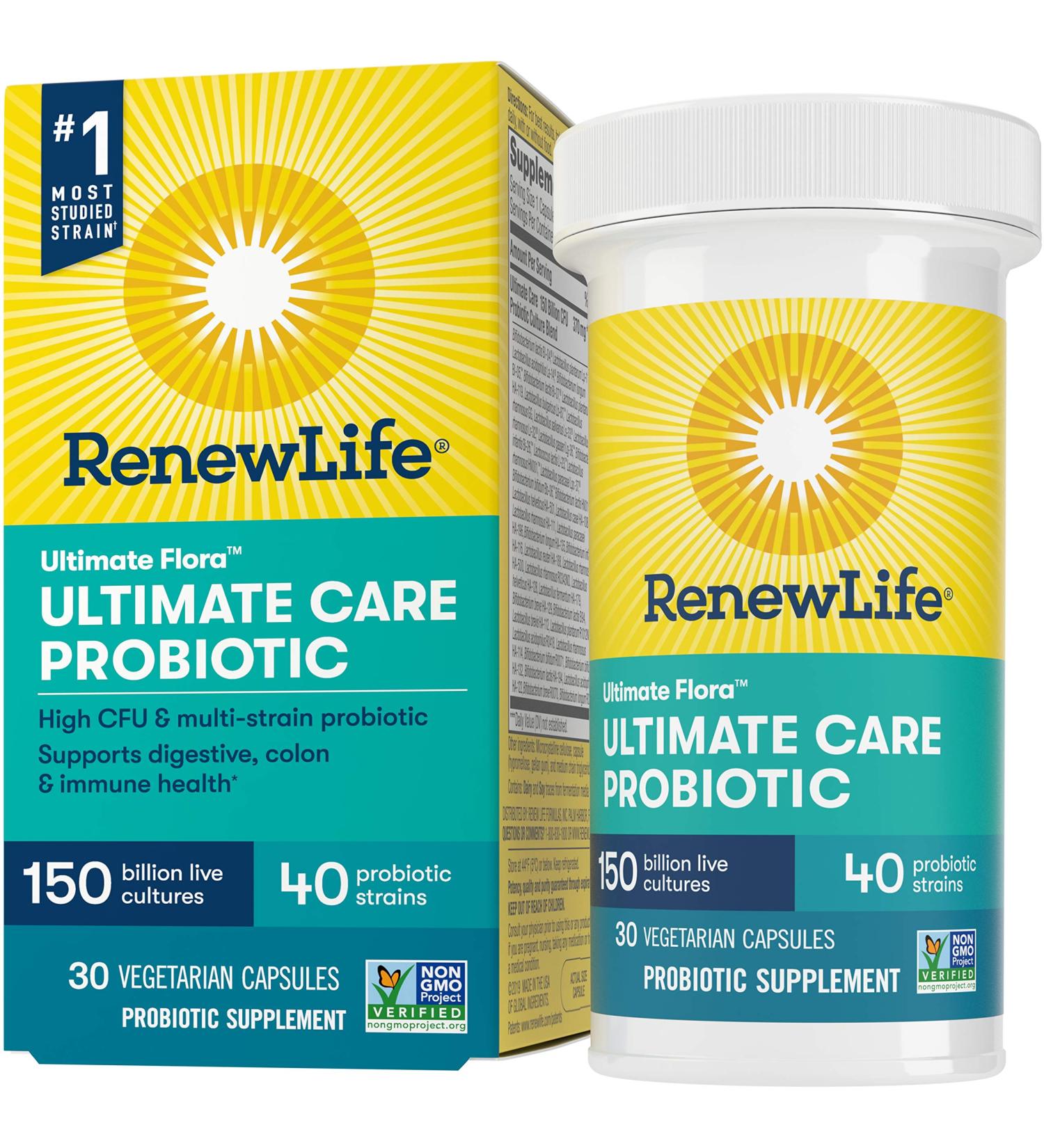 Renew Life Ultimate Flora Ultimate Care Probiotic 150 Billion - 30 Veg Capsules - Buy Online on GoSupps.com