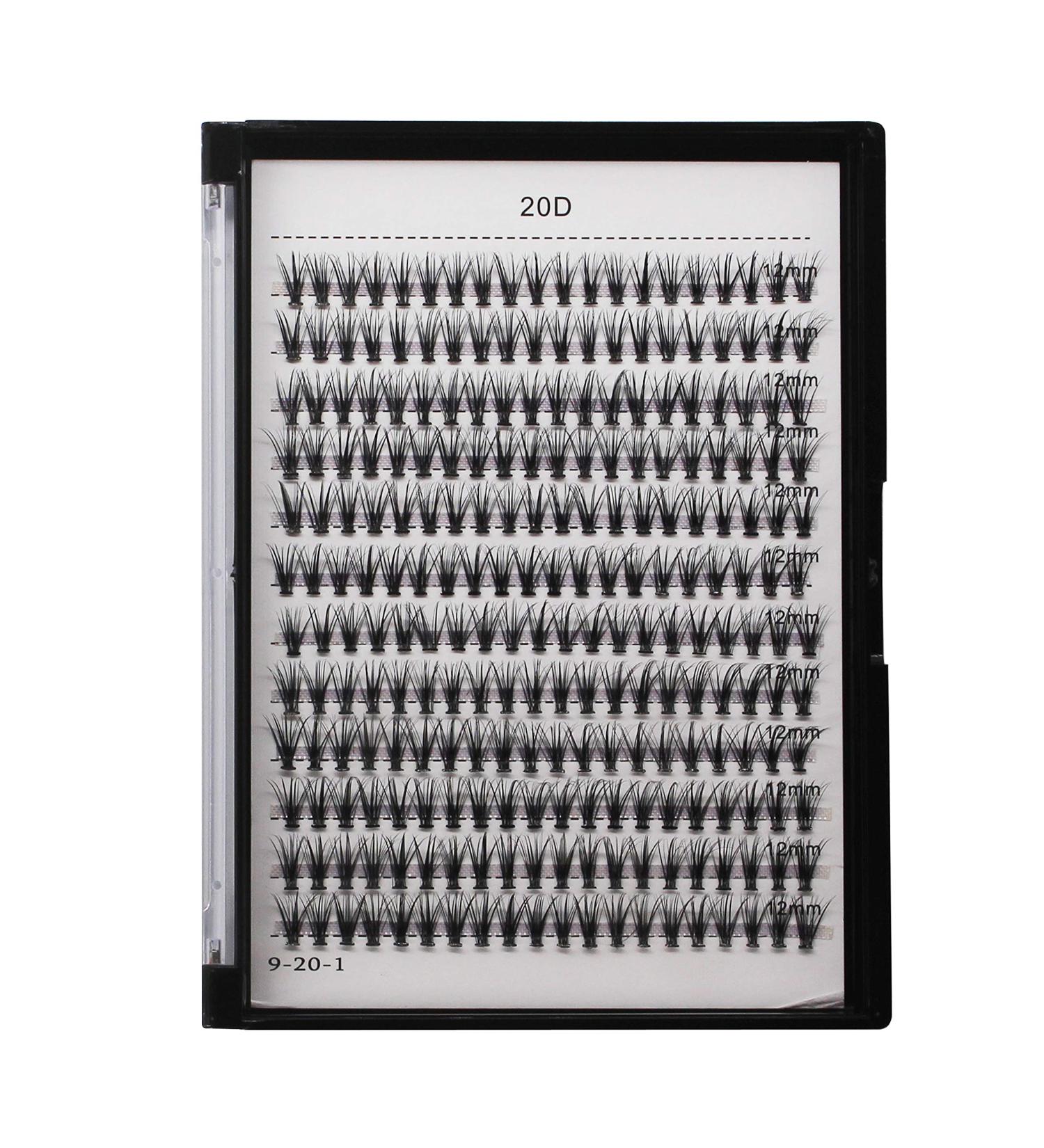 Bodermincer 240pcs C Curl 20D Cluster Eyelashes 0.07mm - Professional Makeup Individual False Lashes - Wholesale Bulk - 20D-12mm - Buy Online on GoSupps.com
