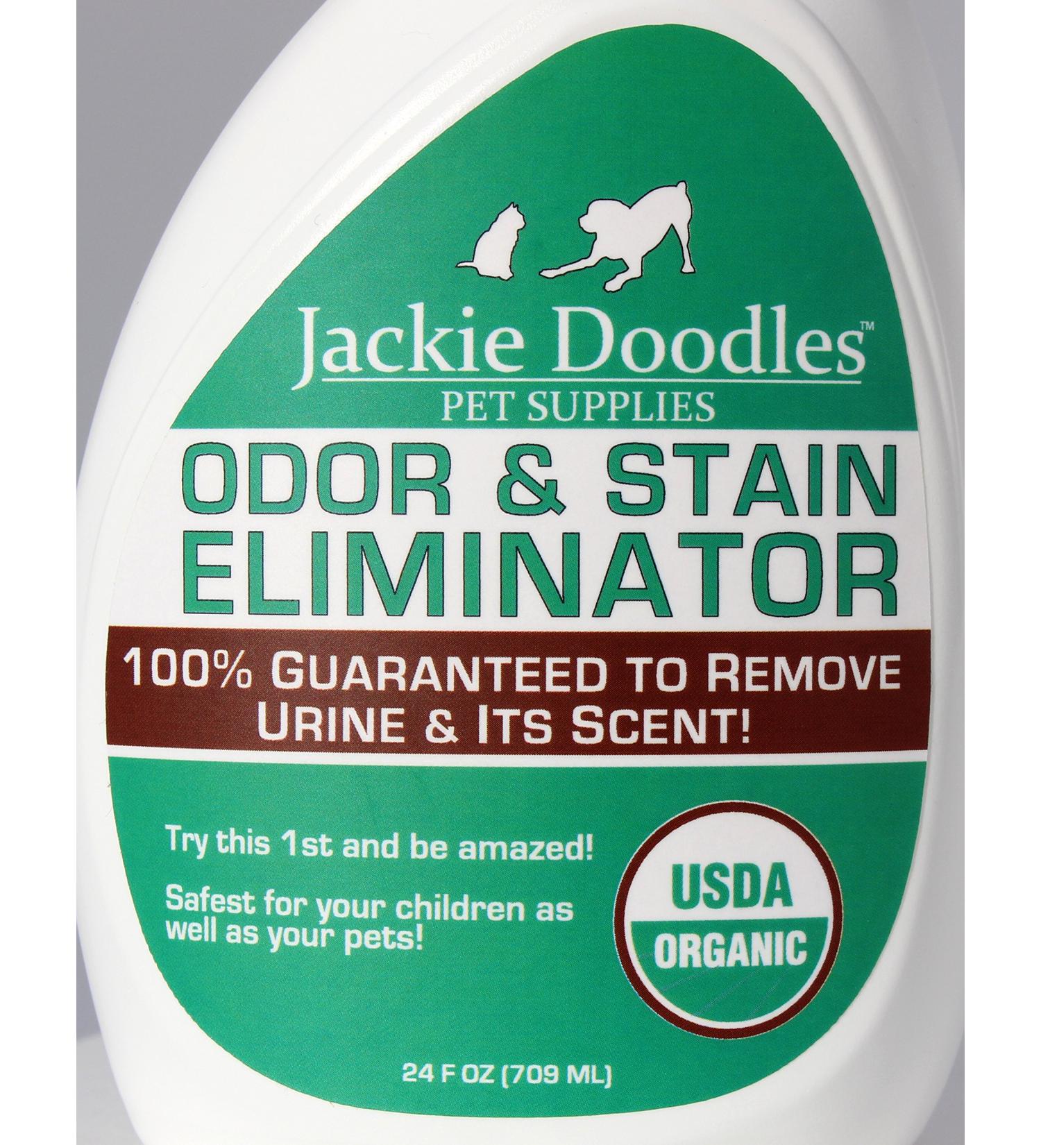 Jackie Doodles Urine Remover 24 OZ Bottle - Safely Eliminates Cat, Dog, and Human Odors - Ready to Use with Concentrate - Buy Online on GoSupps.com