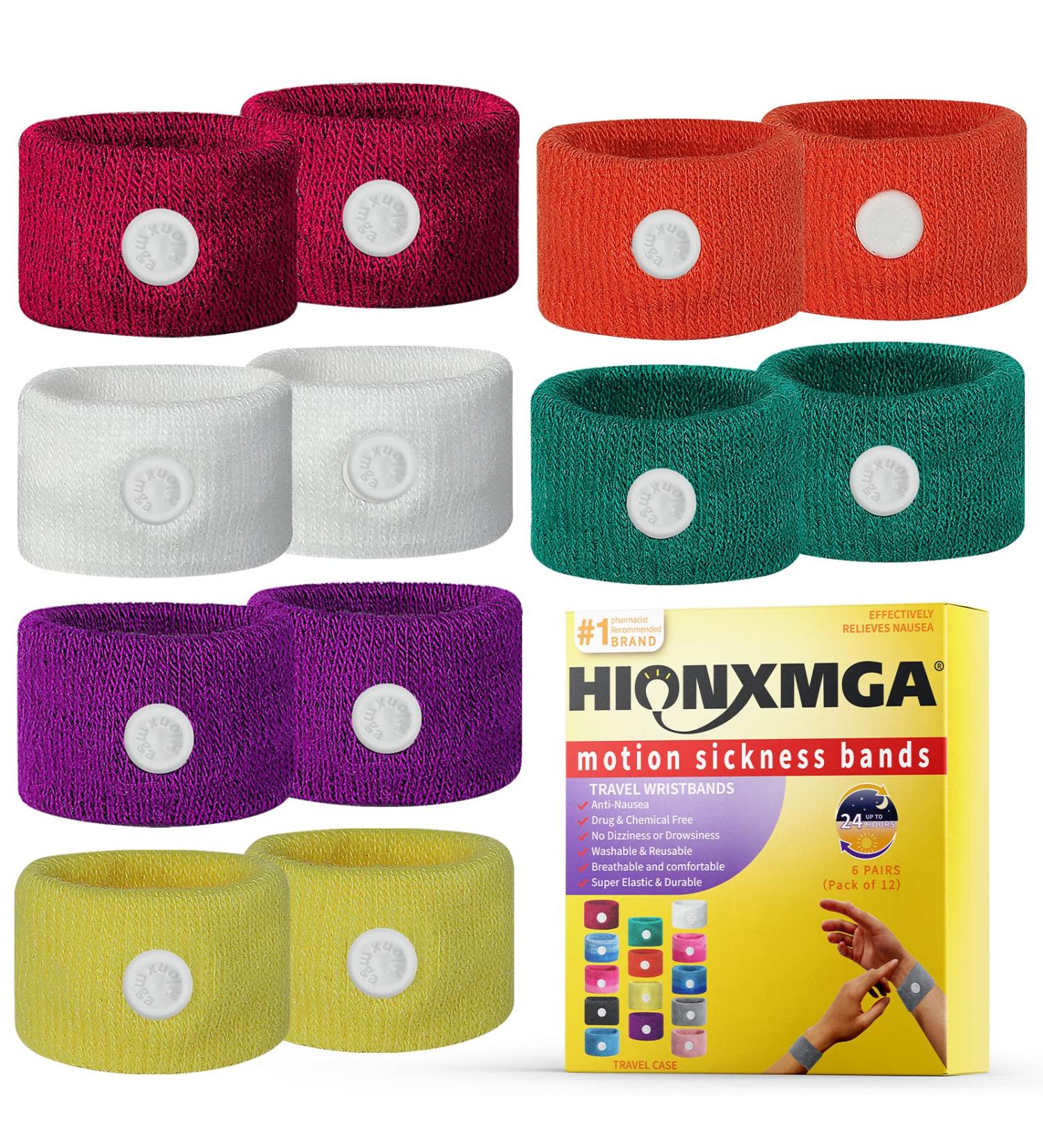 Motion Sickness Bands - Natural Relief for Nausea, Dizziness, and Anxiety - 6 Pairs - Buy Online on GoSupps.com