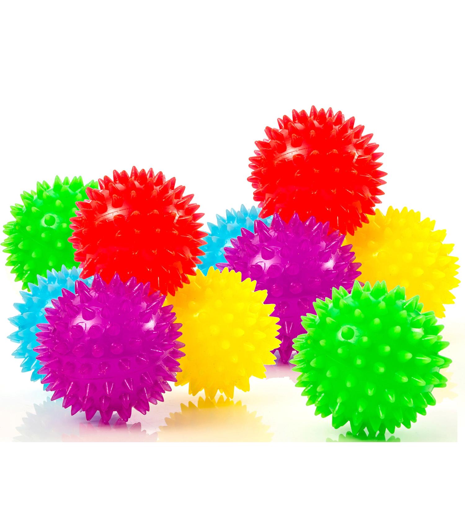 10-Pack Spiky Sensory Balls - Squeezy & Bouncy Fidget Toys/Sensory Toys - BPA/Phthalate/Latex-Free - Buy Online on GoSupps.com