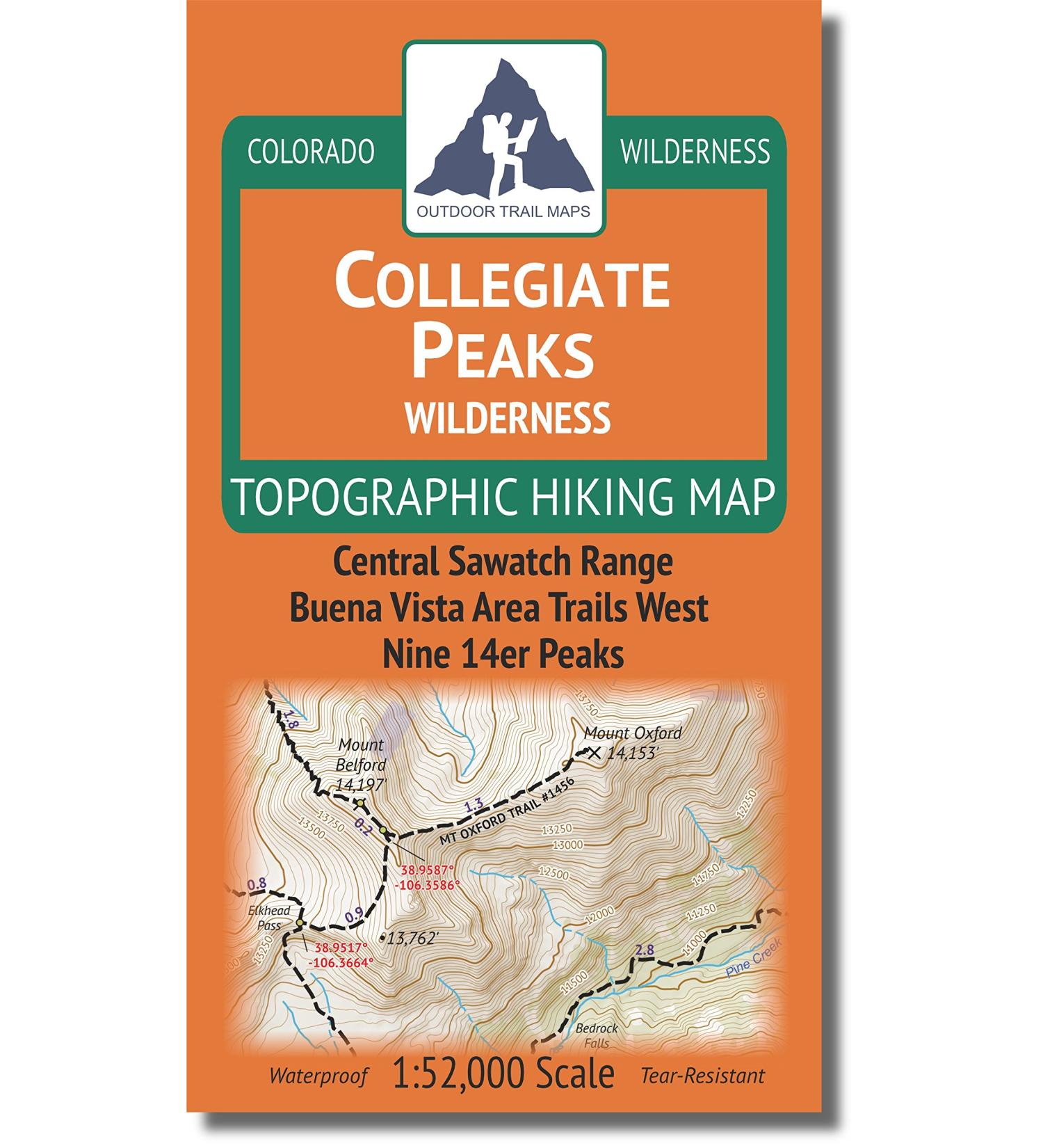 Collegiate Peaks Wilderness - Colorado Topographic Hiking Map (2018) - Buy Online on GoSupps.com