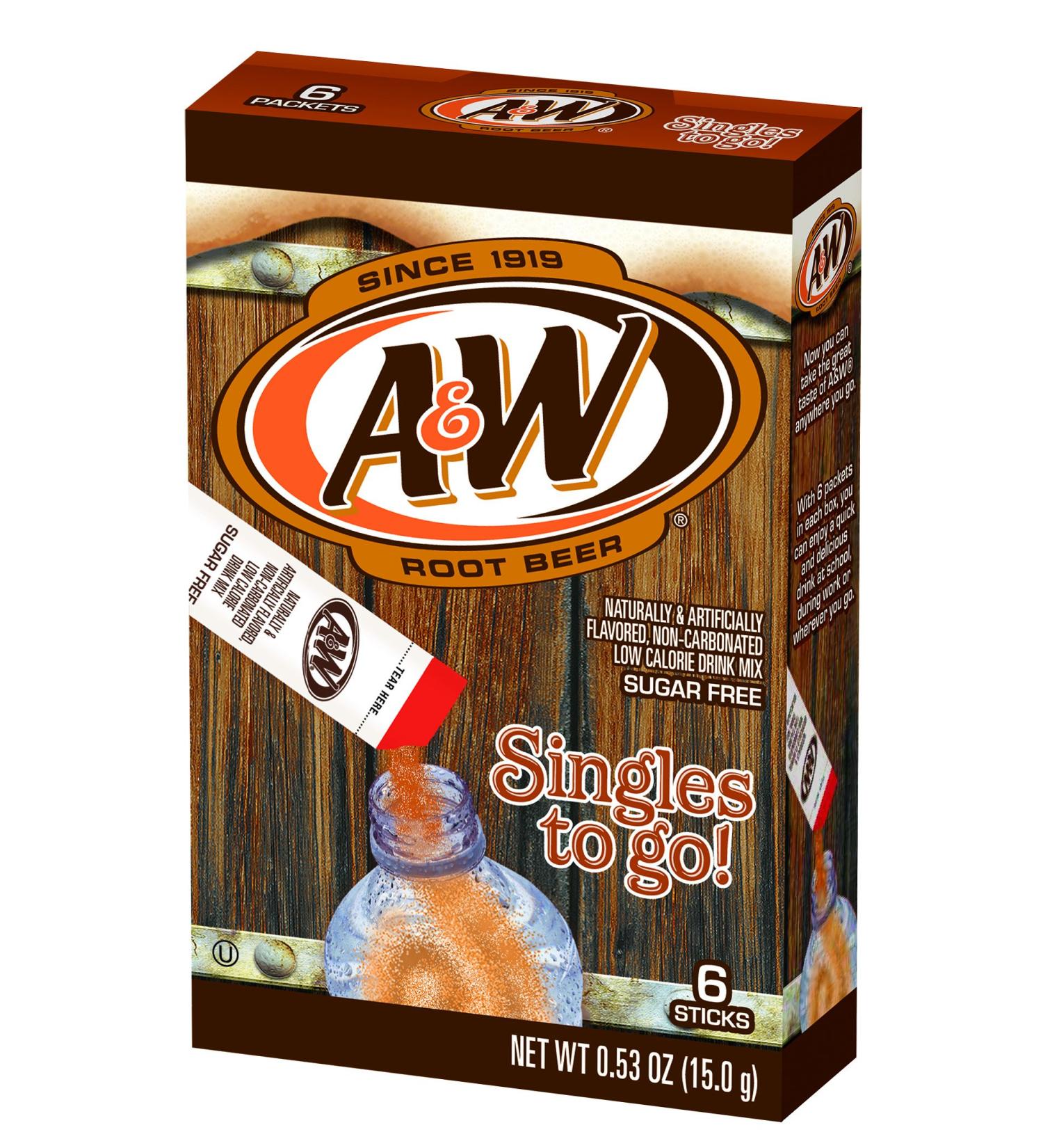 A&W Root Beer Singles to Go Drink Mix 15g - Convenient On-the-Go Refreshment - Buy Online on GoSupps.com