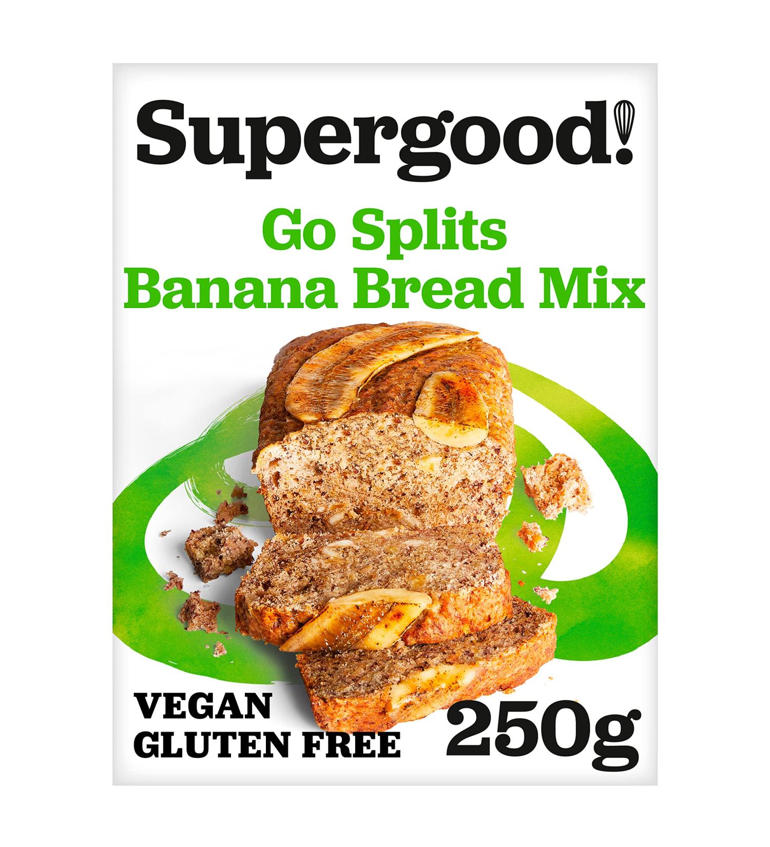 Supergood Bakery Vegan Banana Bread Mix - 250g | Gluten-Free & Dairy-Free Cake Mix - Buy Online on GoSupps.com