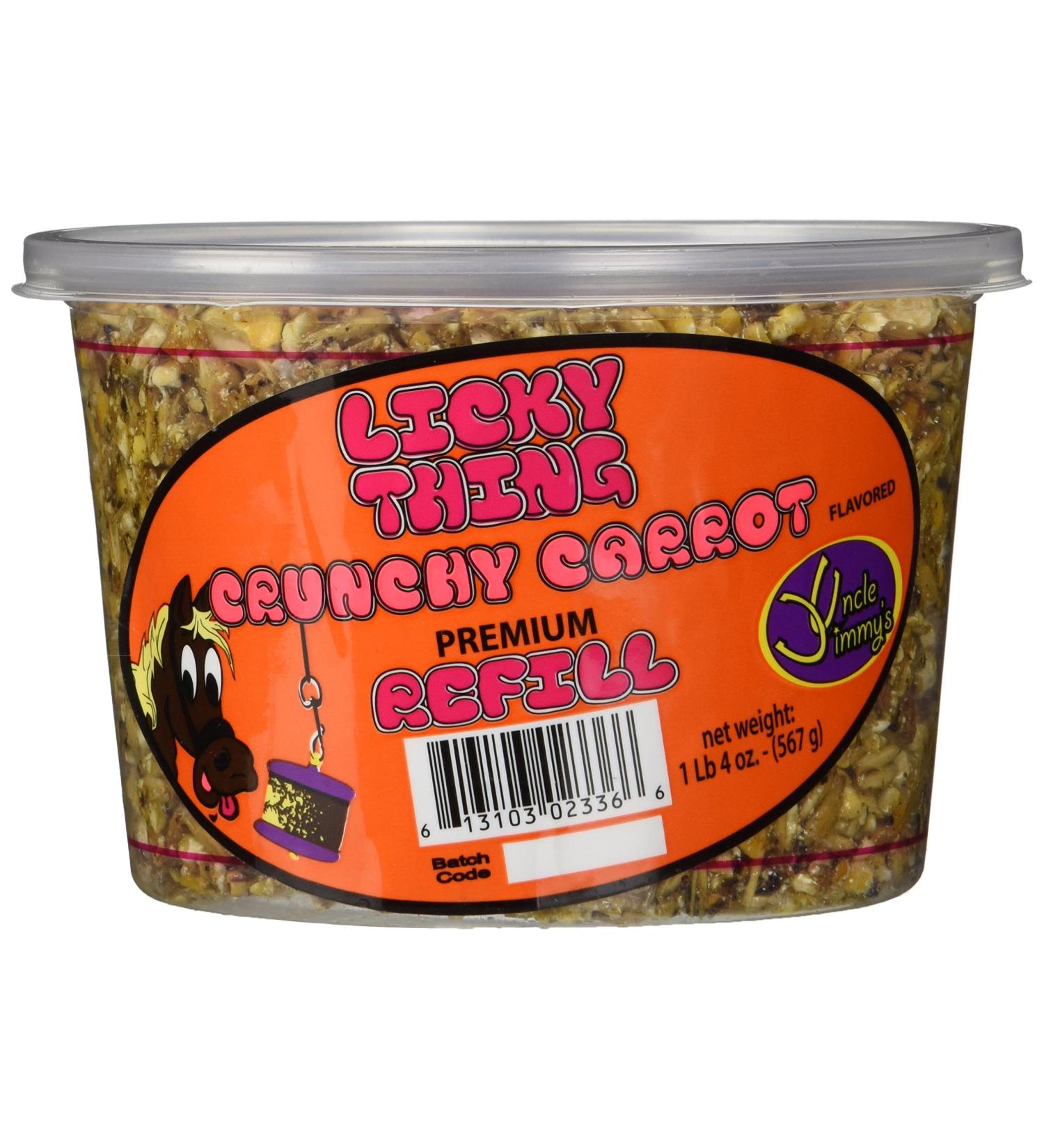 Uncle Jimmys Licky Thing Carrot - Horse Treat for Enrichment and Entertainment - Buy Online on GoSupps.com