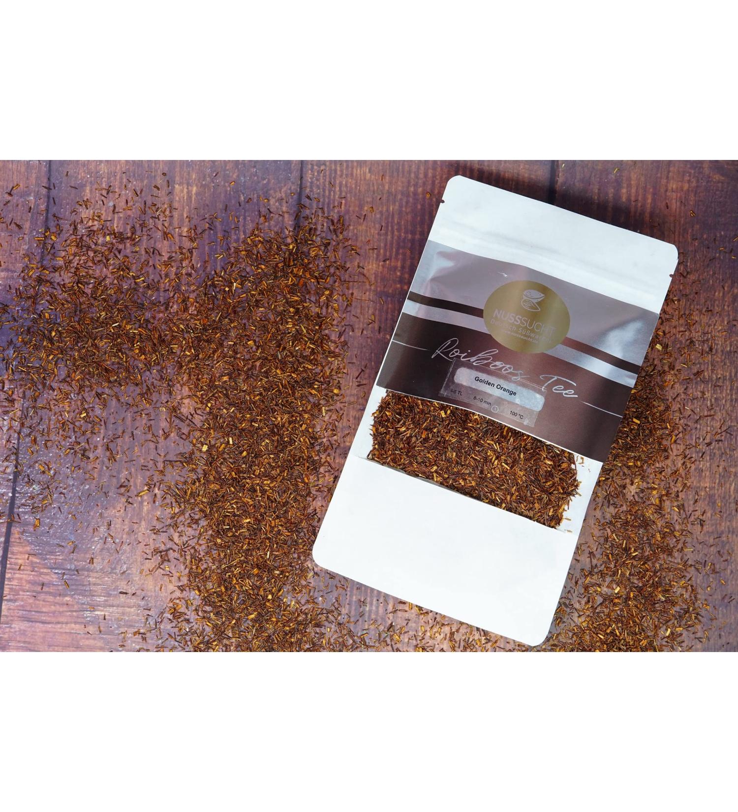 Redbusch tea Golden orange Rooibos tea from south Africa Red bush tea loose rooibos Premium red bush tea mixture naturally (100g) golden orange 100g