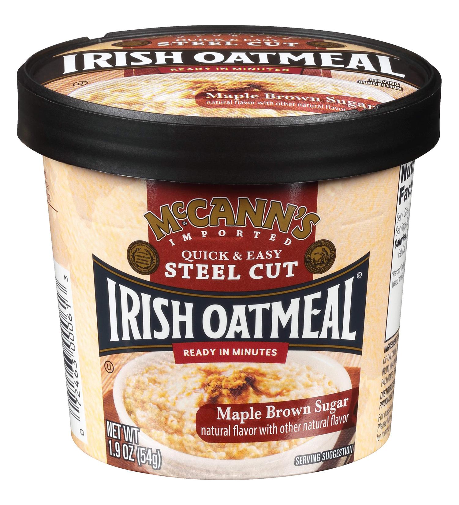 McCann's Instant Oatmeal Cup - Maple Brown Sugar, 1.9oz (Pack of 12) - Quick & Delicious Breakfast - Buy Online on GoSupps.com