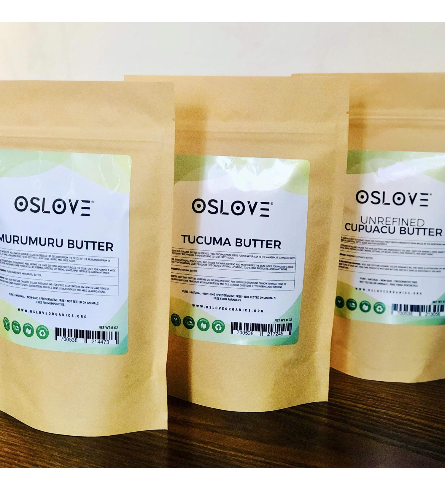 Cupuacu Murumuru Tucuma Butter Set | Oslove Organics | 8oz | Authentic Amazon Rainforest Butters - International Shipping Available - Buy Online on GoSupps.com