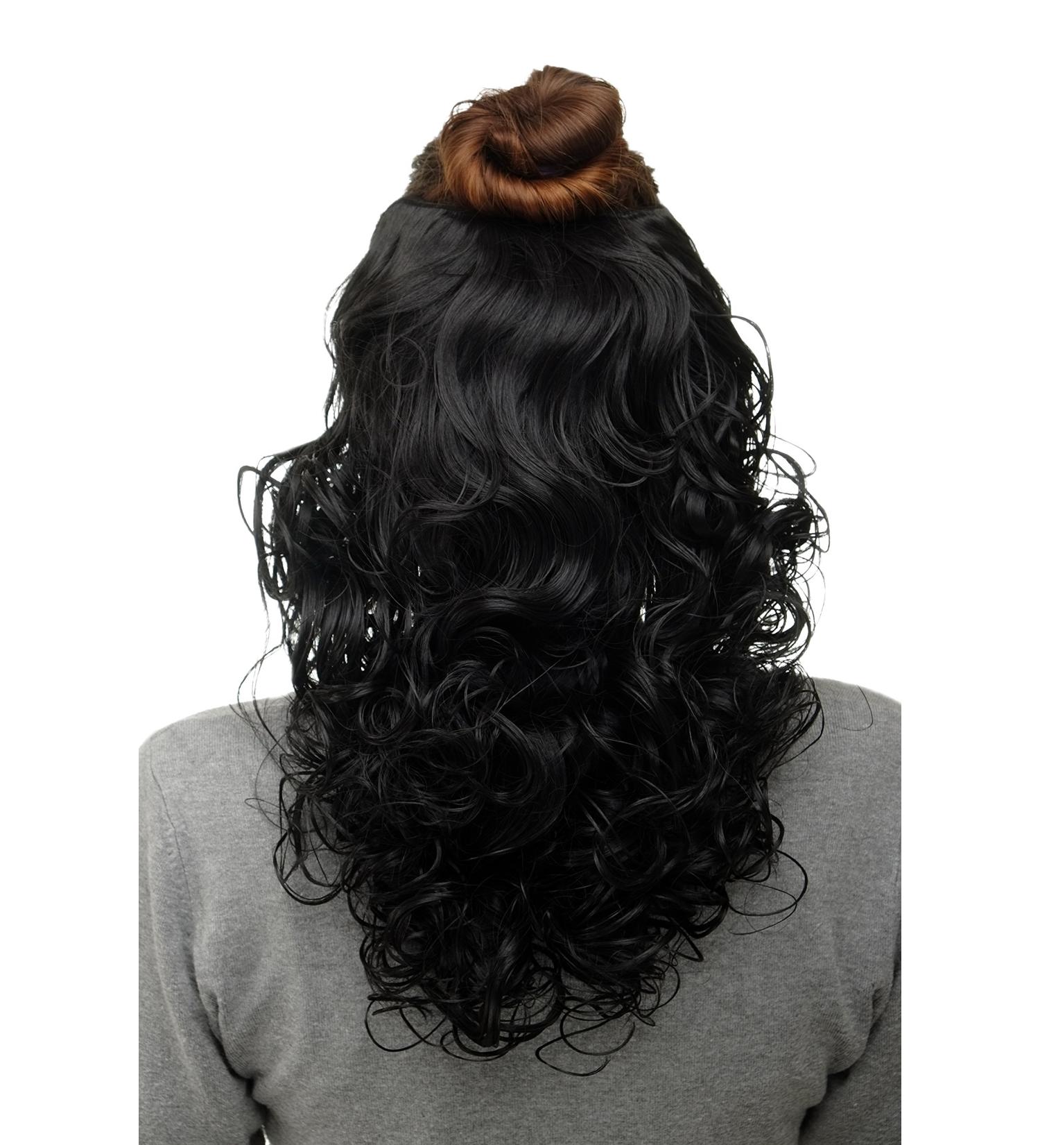 Buy WIG Me Up Half Wig Clip-In Extension - Voluminous Black Curls 40cm Long 25cm Wide - H9312-1B - Buy Online on GoSupps.com