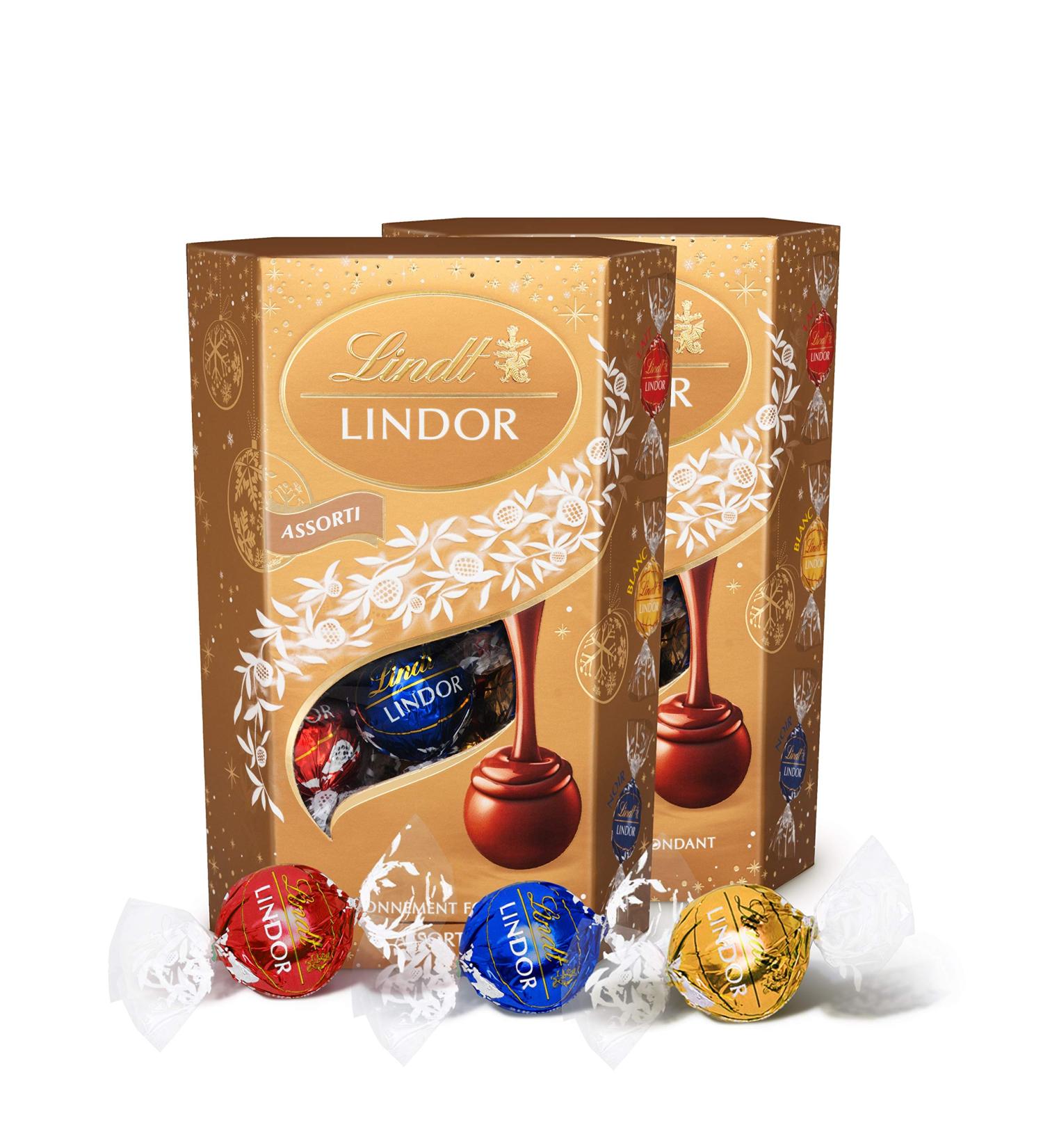 Lindt - Lindor Cornet Assorted Christmas Edition - 200g Pack of 2 - Buy Online on GoSupps.com