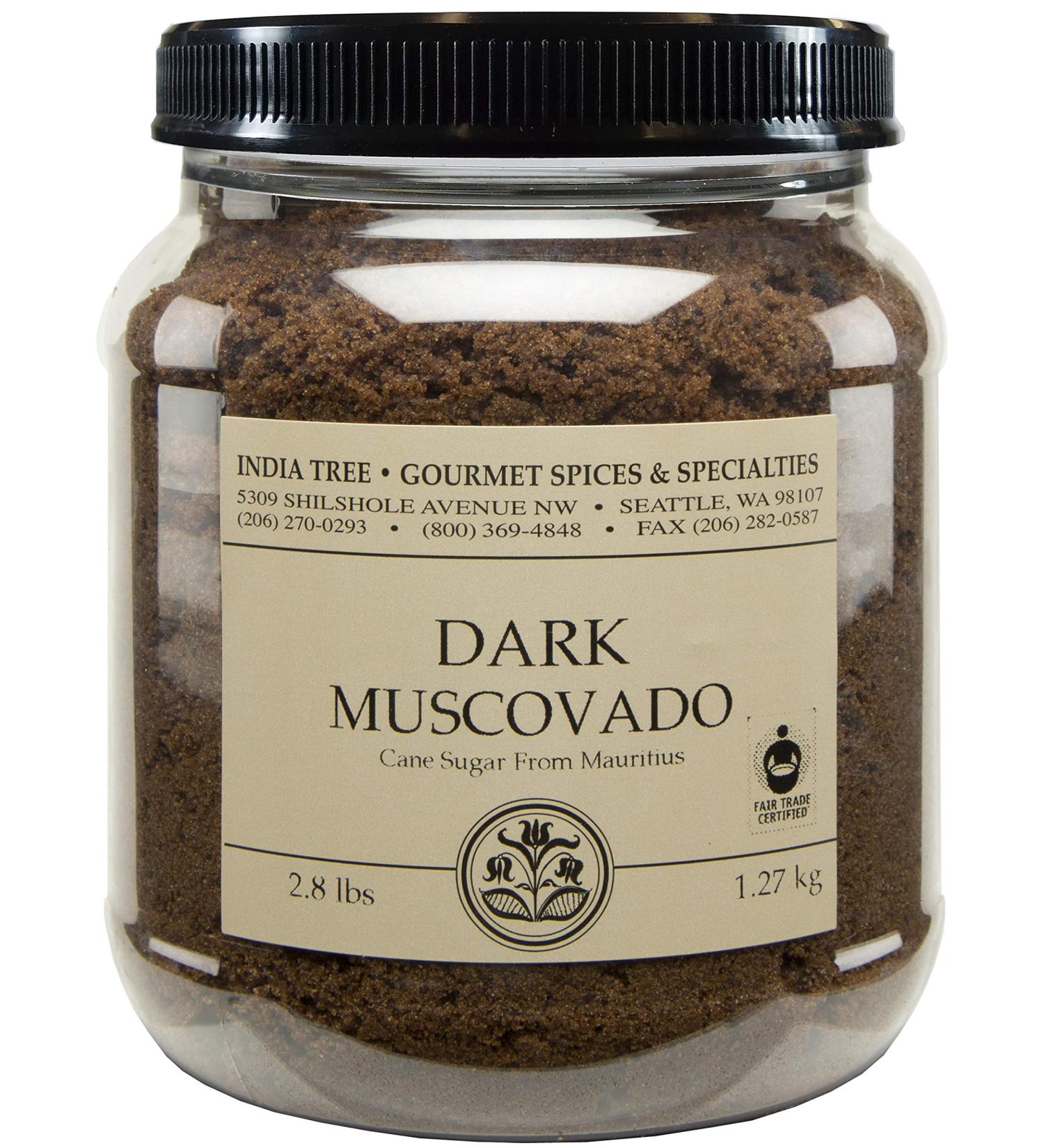 India Tree Dark Muscovado Sugar, 2.8 lb (Pack of 2)