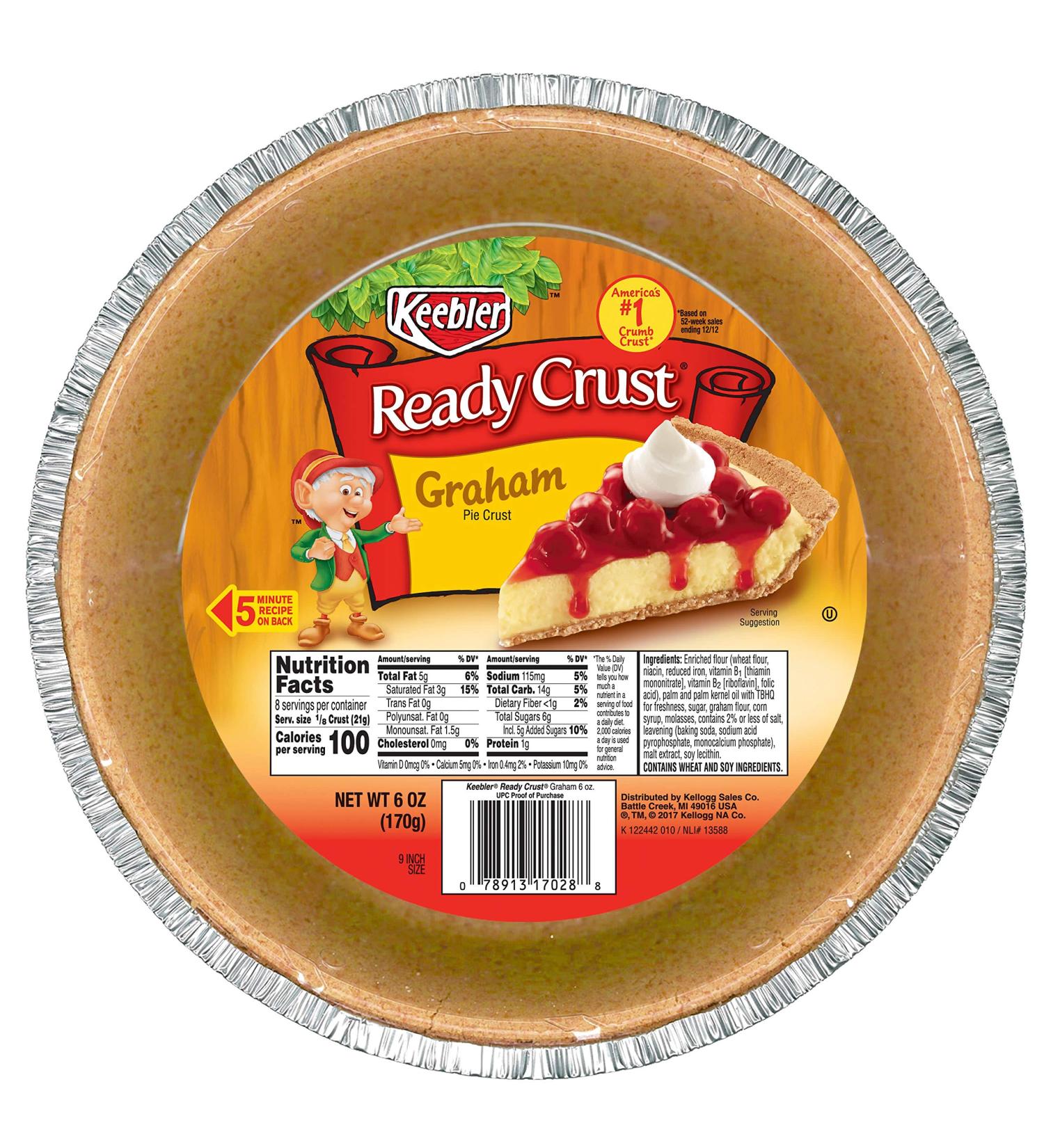 Ready Crust Graham Pie Crust 9-Inch, 6-Ounce Packages (Pack of 12) - Buy Online on GoSupps.com