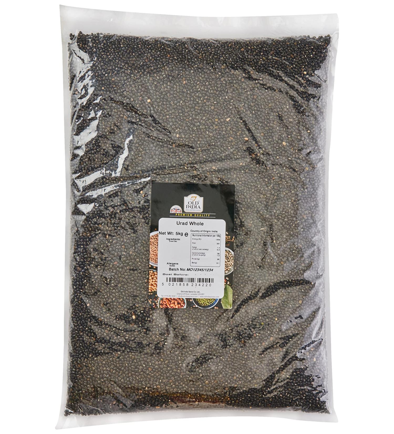 Old India Urad Whole 5kg - Premium Quality Black Lentils for Traditional Cooking - Buy Online on GoSupps.com