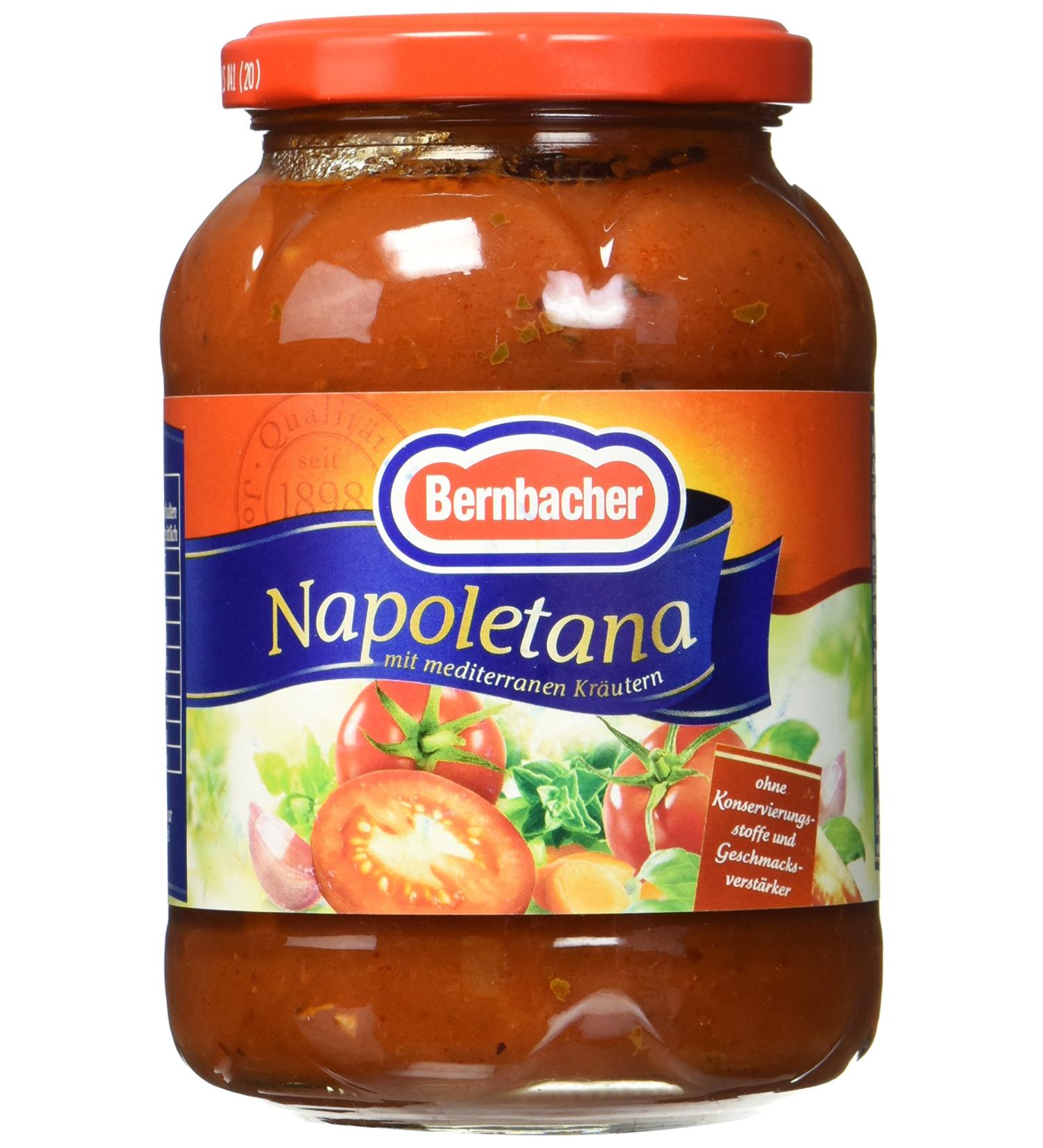 Bernbacher Pasta Sauce Napoletana - Pack of 4 (4 x 0.4 kg) | Authentic Italian Flavor International Shipping Available - Buy Online on GoSupps.com