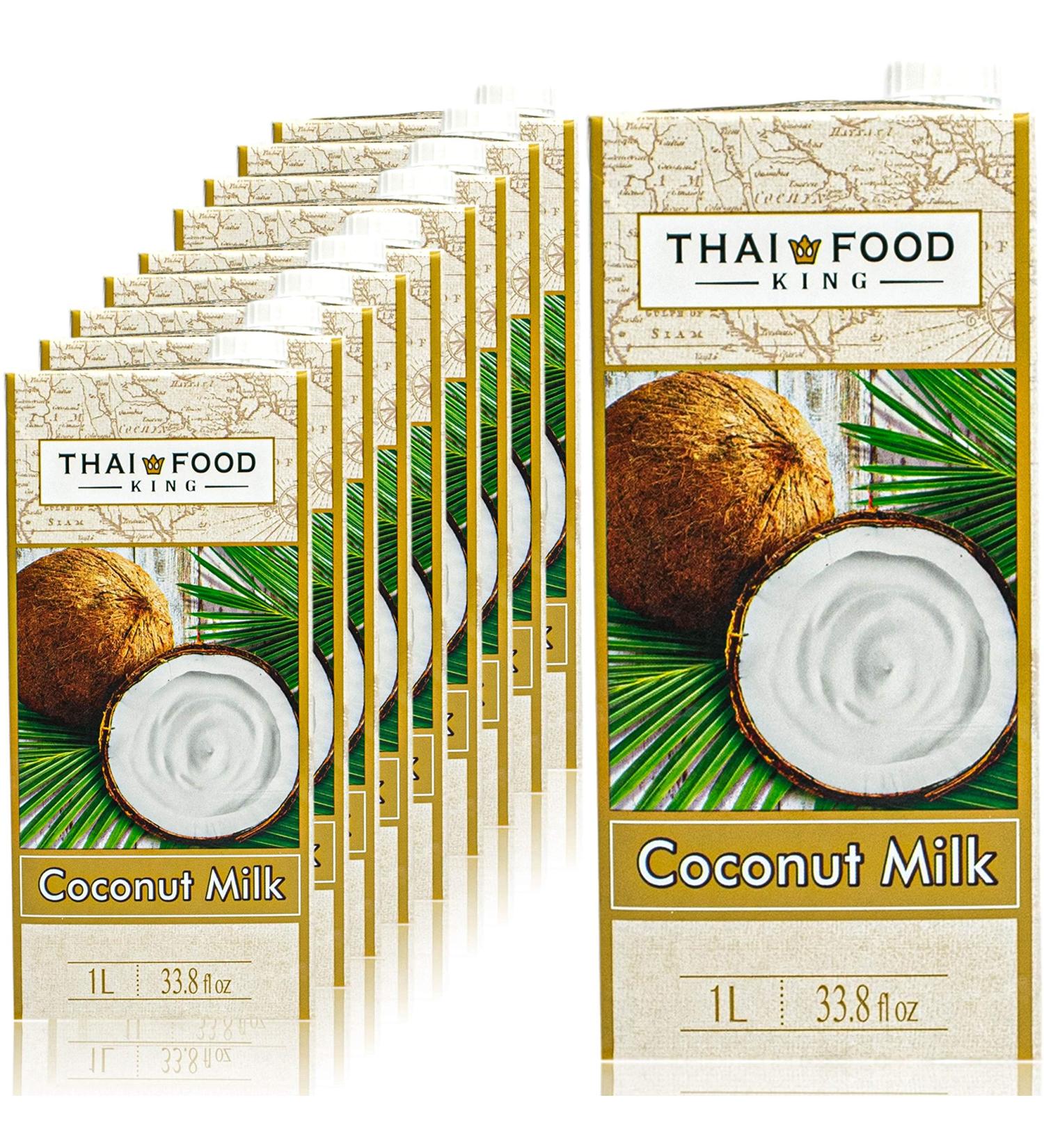 Premium Coconut Milk 10-Pack | Thai Food King | Original & Creamy | Ideal for Cooking Baking & Desserts | High Coconut Content - Buy Online on GoSupps.com