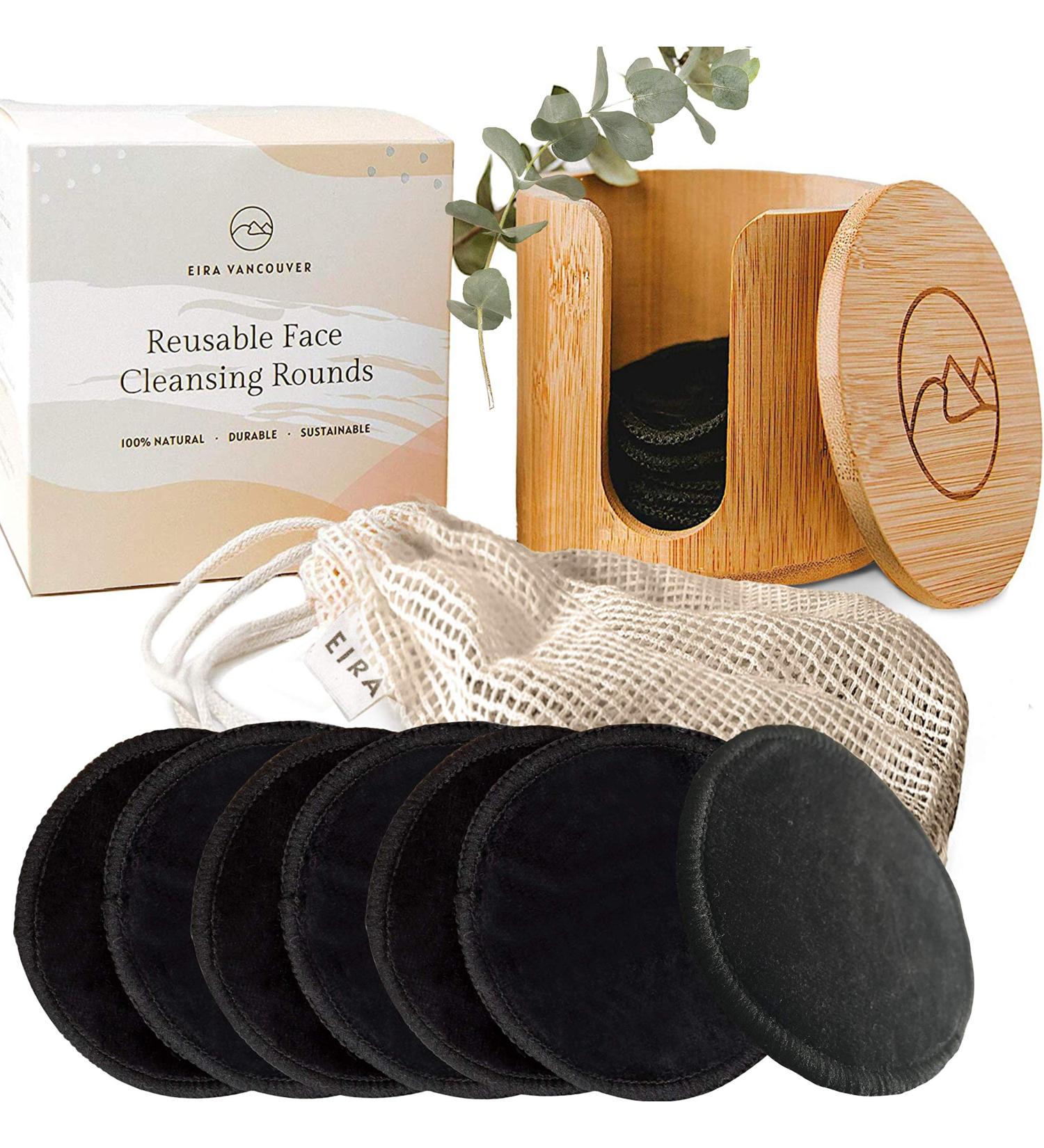 Eira Reusable Makeup Remover Pads with Laundry Bag | Zero Waste Facial Rounds | Soft Bamboo Cotton | Large Toner Rounds | Eco-Friendly Storage Holder - Buy Online on GoSupps.com