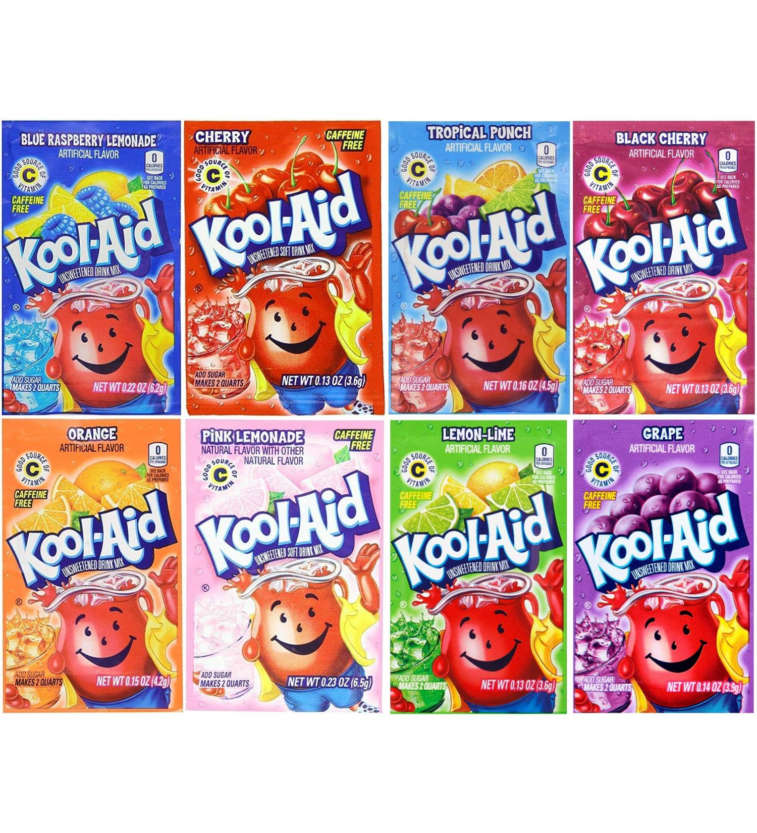 Kool-Aid Drink Mix Variety Pack of 8 Flavors 48 Packets