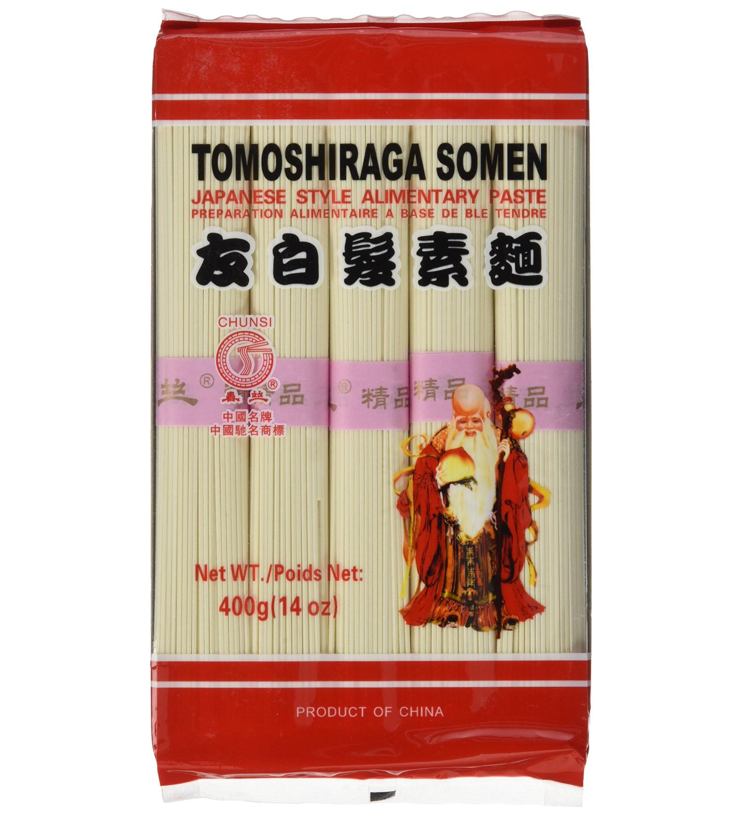 Chunsi Wheat Noodles (Tomoshiraga Somen) - Pack of 6 | Authentic Japanese Noodles for Cooking | 400g Each | International Shipping Available - Buy Online on GoSupps.com