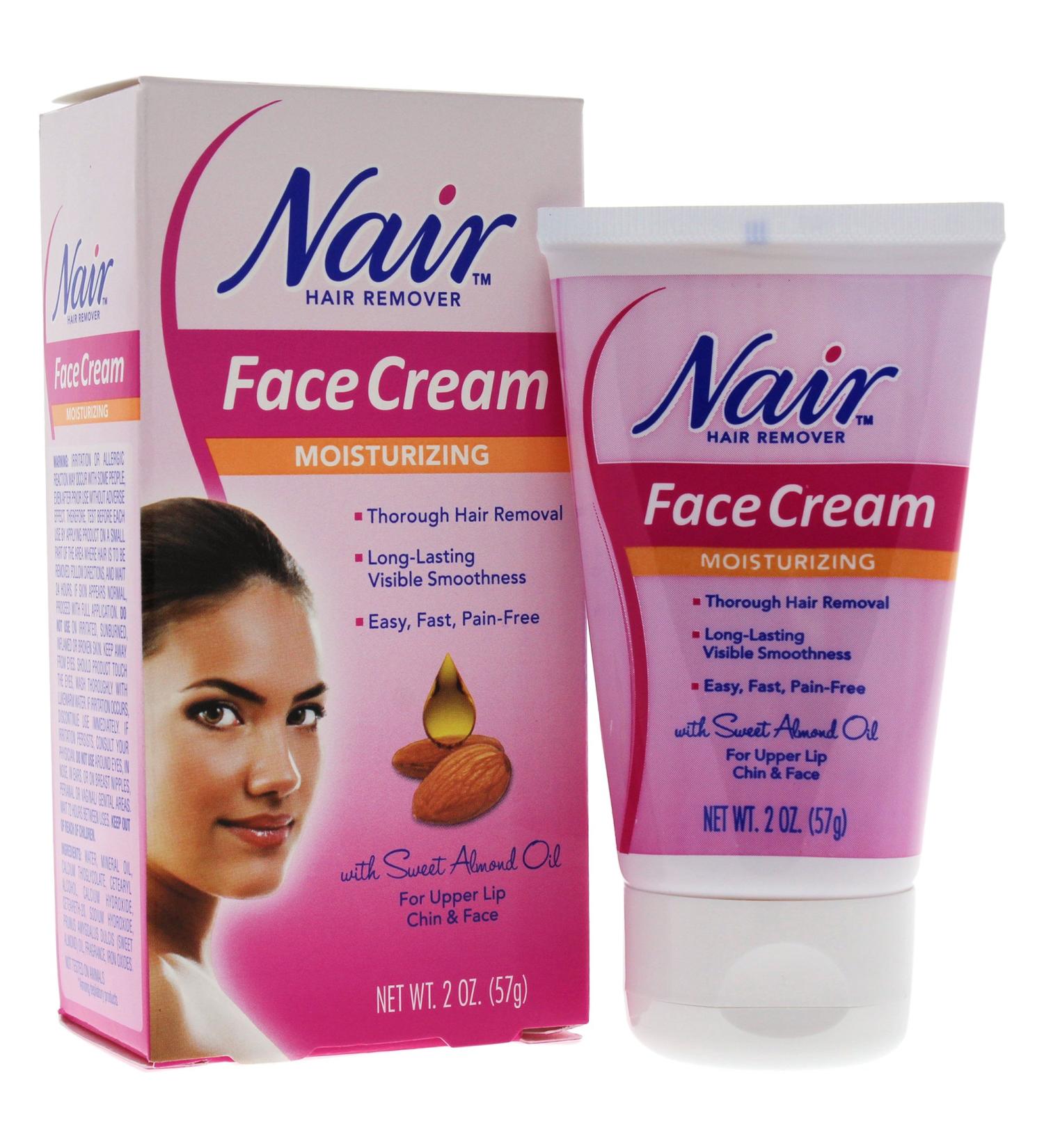 Nair Face Cream 2 OZ - Gentle Facial Hair Removal Cream - Buy Online on GoSupps.com