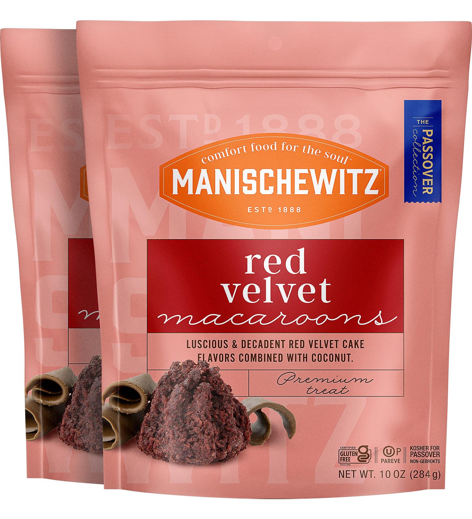 Manischewitz Red Velvet Macaroons - Kosher for Passover - 10 Oz, 2 Pack - Buy Online on GoSupps.com