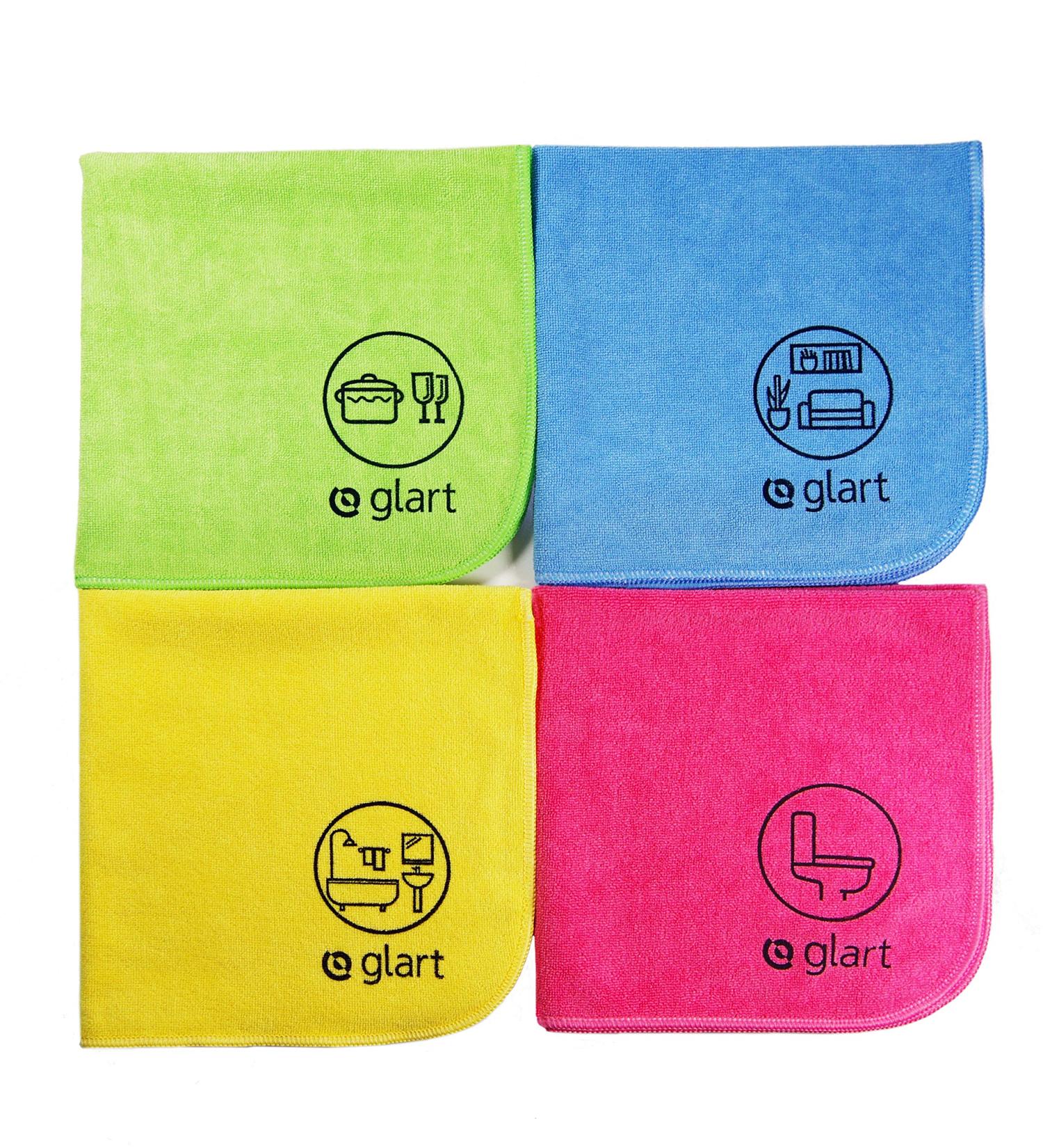 GLART (4444) Microfiber Cloths - 4 Pack 40x40 cm All-Purpose Towels for Kitchen Cleaning and Household Use - Buy Online on GoSupps.com