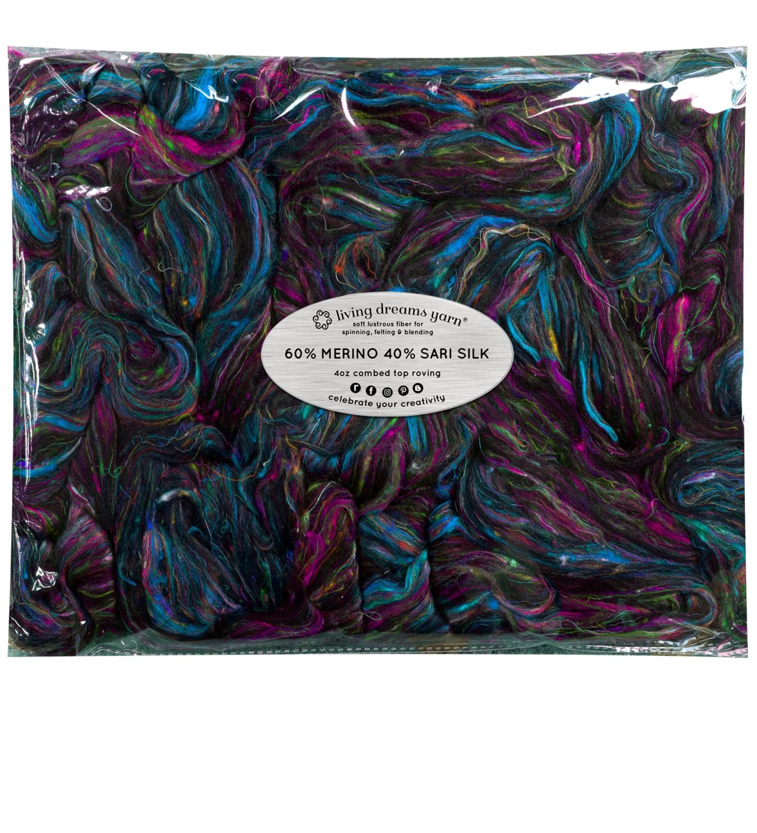 Merino & Sari Silk Fiber Blend - Super Soft Combed Top for Spinning & Felting | Nirvana - Buy Online on GoSupps.com
