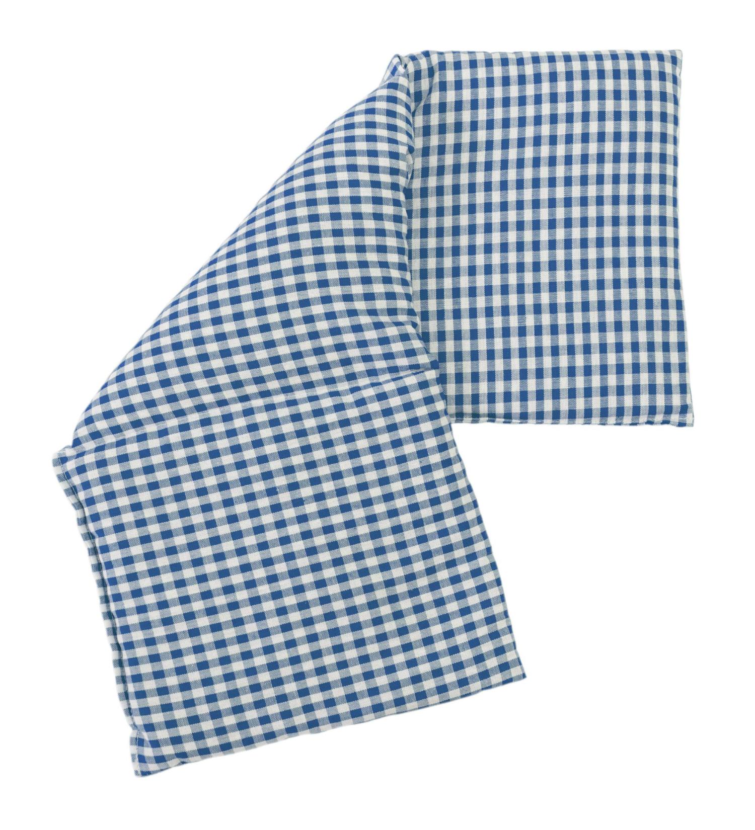 3-Chamber Spelt Pillow 20x50cm - Blue-White Grain Heat & Cold Pillow for Comfort - Buy Online on GoSupps.com