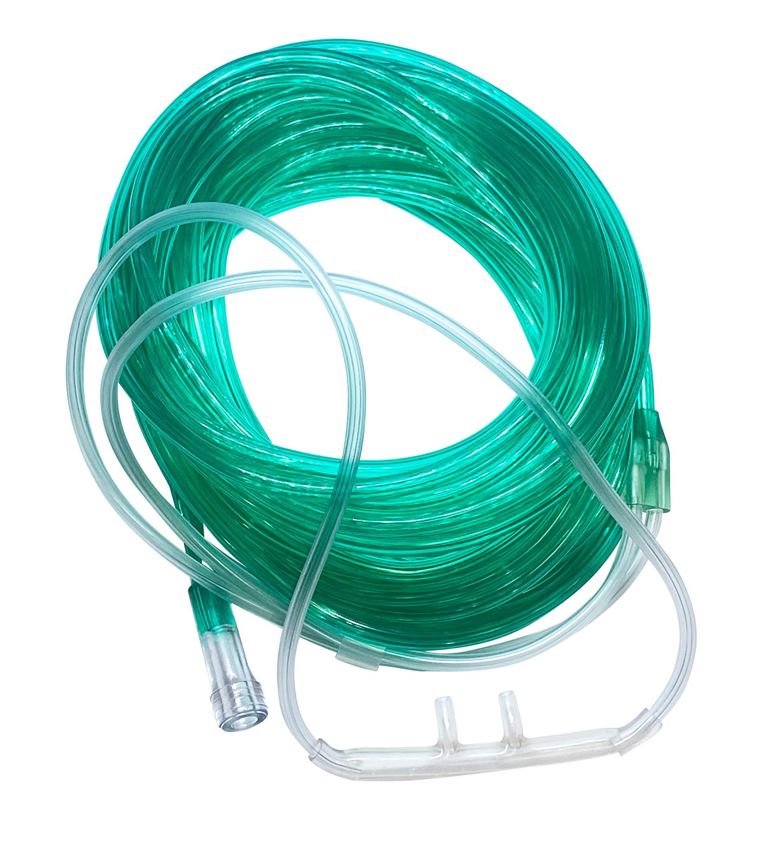 1-Pack Westmed #0551 Adult High Flow Comfort Soft Plus Cannula with 25' Emerald Green Kink Resistant Tubing