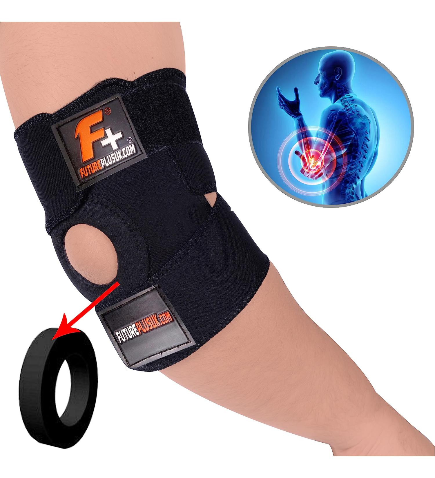 Adjustable Neoprene Elbow Brace for Golfers & Tennis Elbow | Sports Support Brace for Men & Women - Single Piece - Buy Online on GoSupps.com