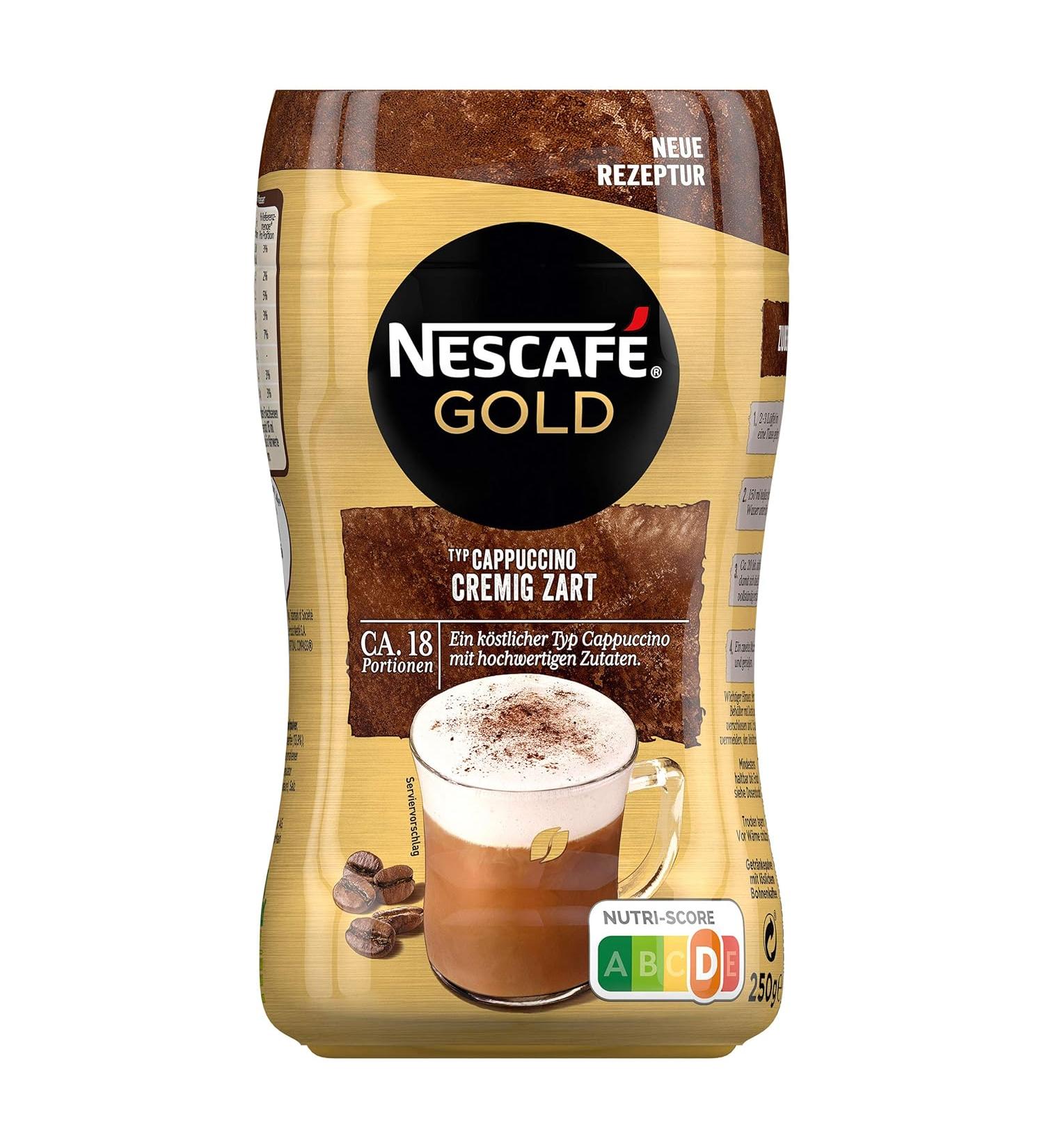 Nescaf Gold Type Cappuccino Powder - Creamy Tender Beverage 250g | Soluble Coffee with Intense Aroma | International Shipping Available - Buy Online on GoSupps.com