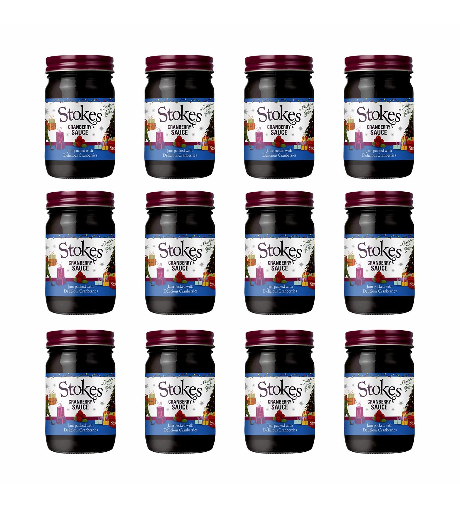 Stokes Cranberry Sauce in Limited Edition Christmas Jar 415g - Pack of 12