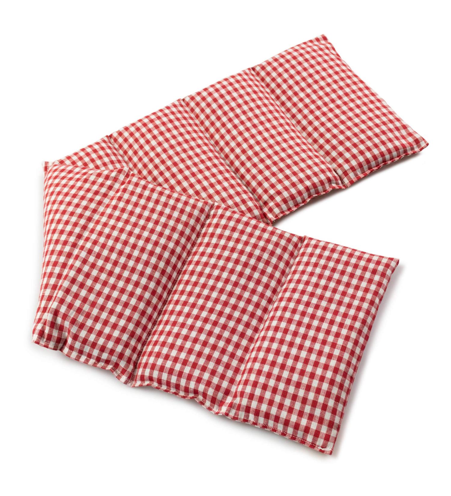 Buy Rapeseed Pillow 75x20cm - Large 8-Chamber Heat Pad | Red-White Grain Pillow for Relaxation & Relief - Buy Online on GoSupps.com