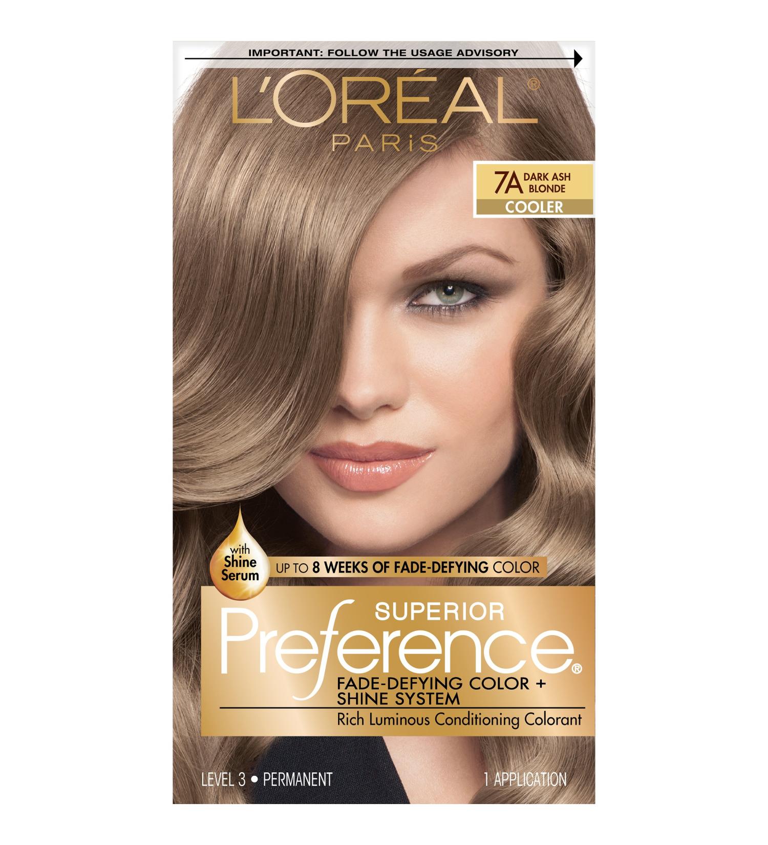 L'Oreal Superior Preference Dark Ash Blonde 7A - Fade-Defying Color & Shine System - Buy Online on GoSupps.com