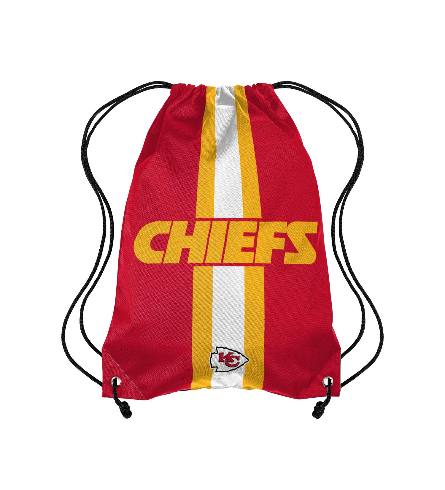 FOCO Kansas City Chiefs NFL Team Stripe Wordmark Drawstring Backpack