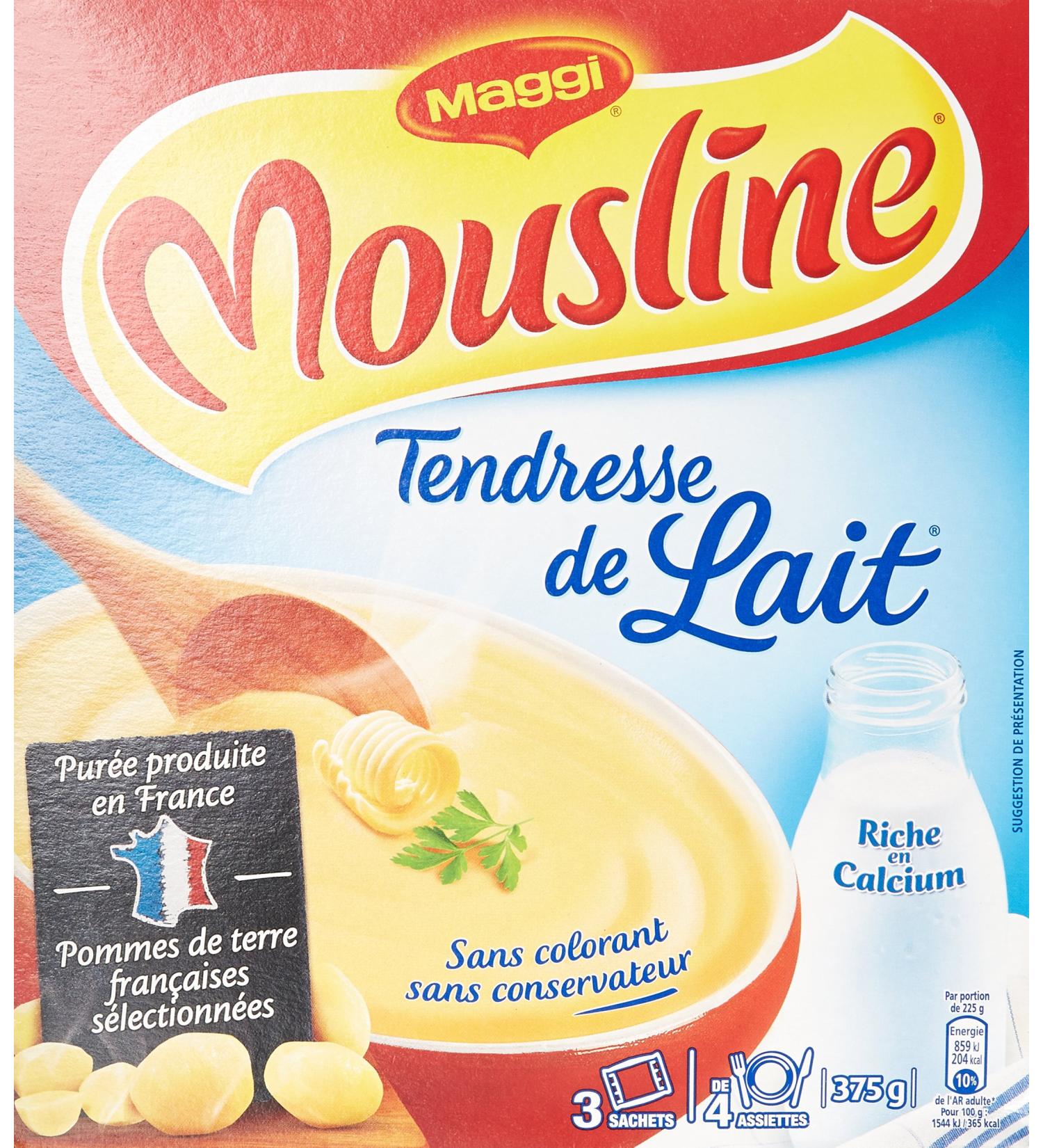 Maggi Puree Mousline Milk Tenderness 3 sachets 375 g - Buy Online on GoSupps.com