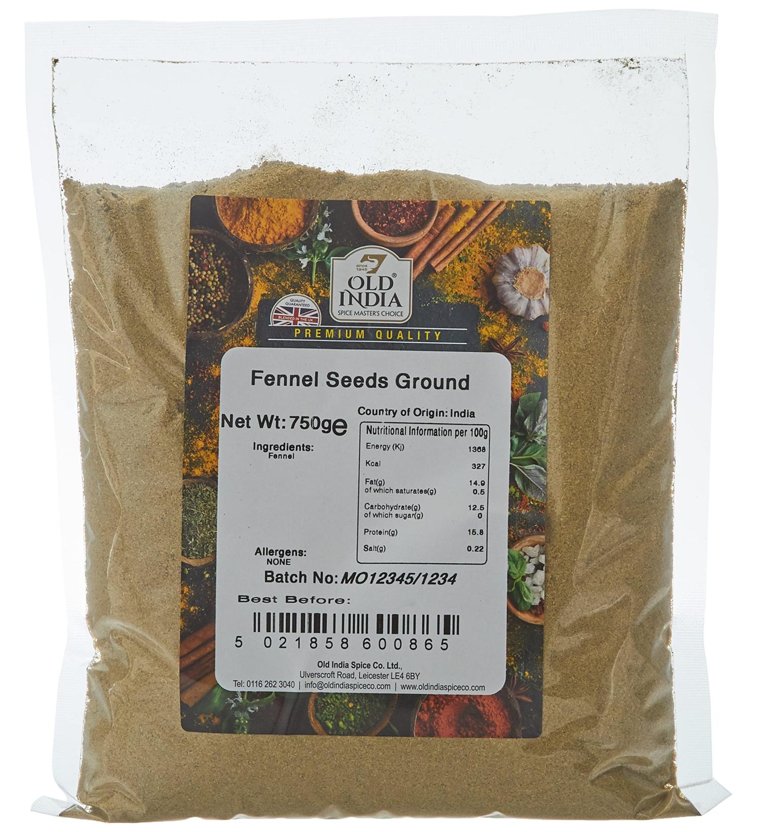 Old India Ground Fennel Seeds 750g - Premium Quality (Pack of 1) - Buy Online on GoSupps.com