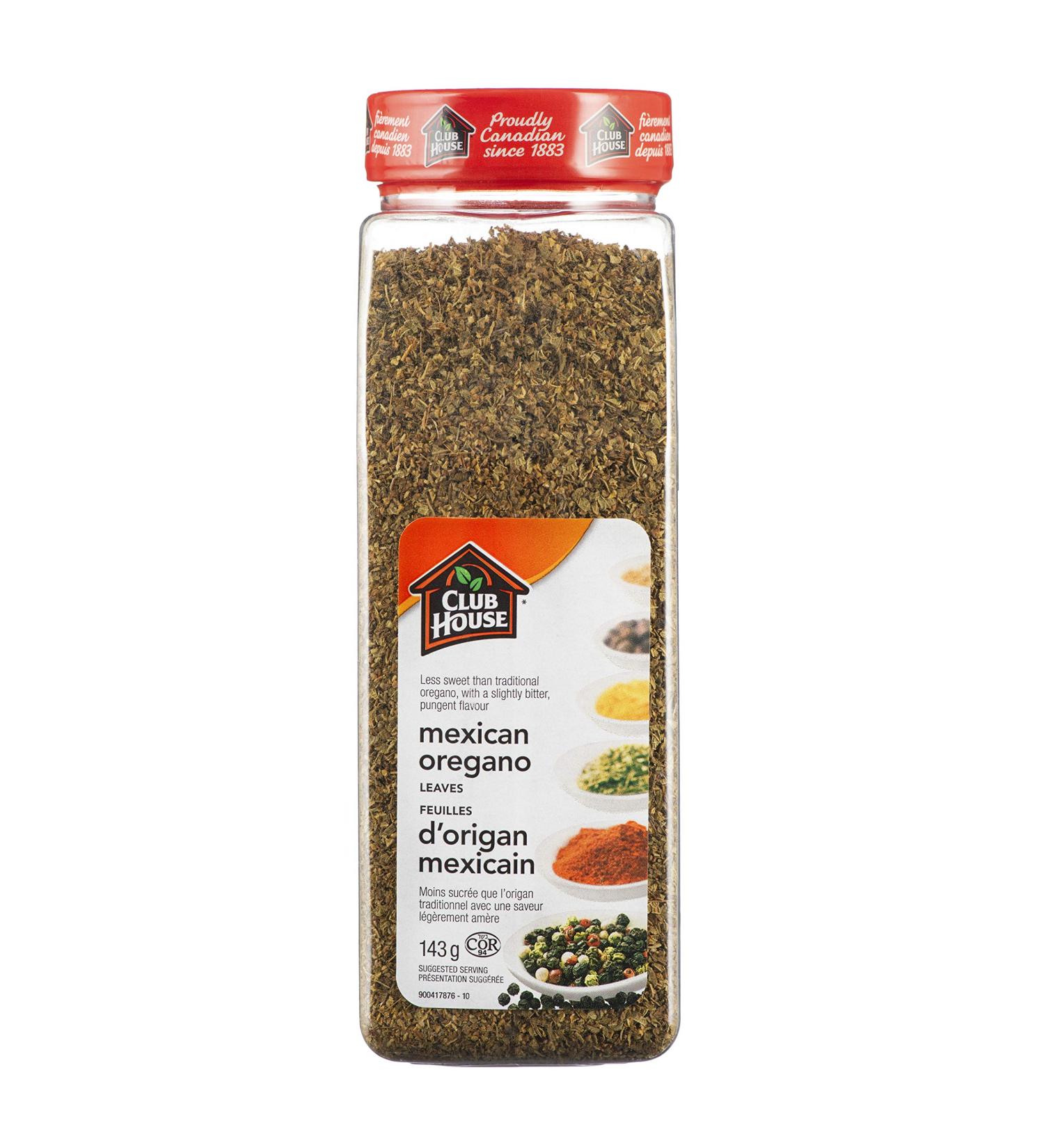 Club House Quality Natural Herbs & Spices Mexican Oregano Leaves 143g Case Pack Count 12 143 g (Pack of 1) - Buy Online on GoSupps.com