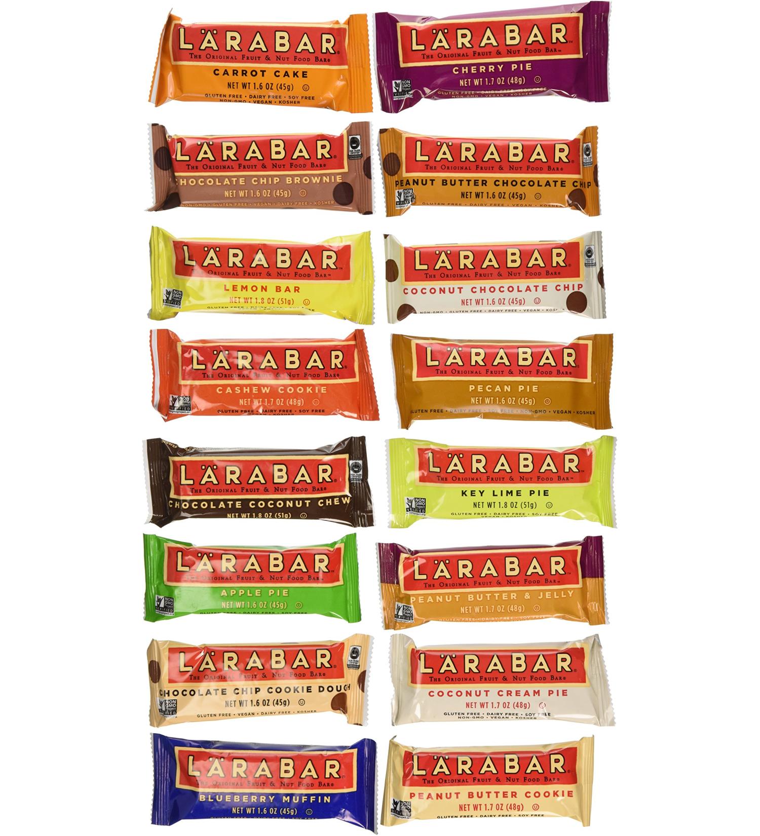 16-Flavor Variety Pack of 16 Larabar Bars - Assorted 2 16-Piece Assortment - Buy Online on GoSupps.com