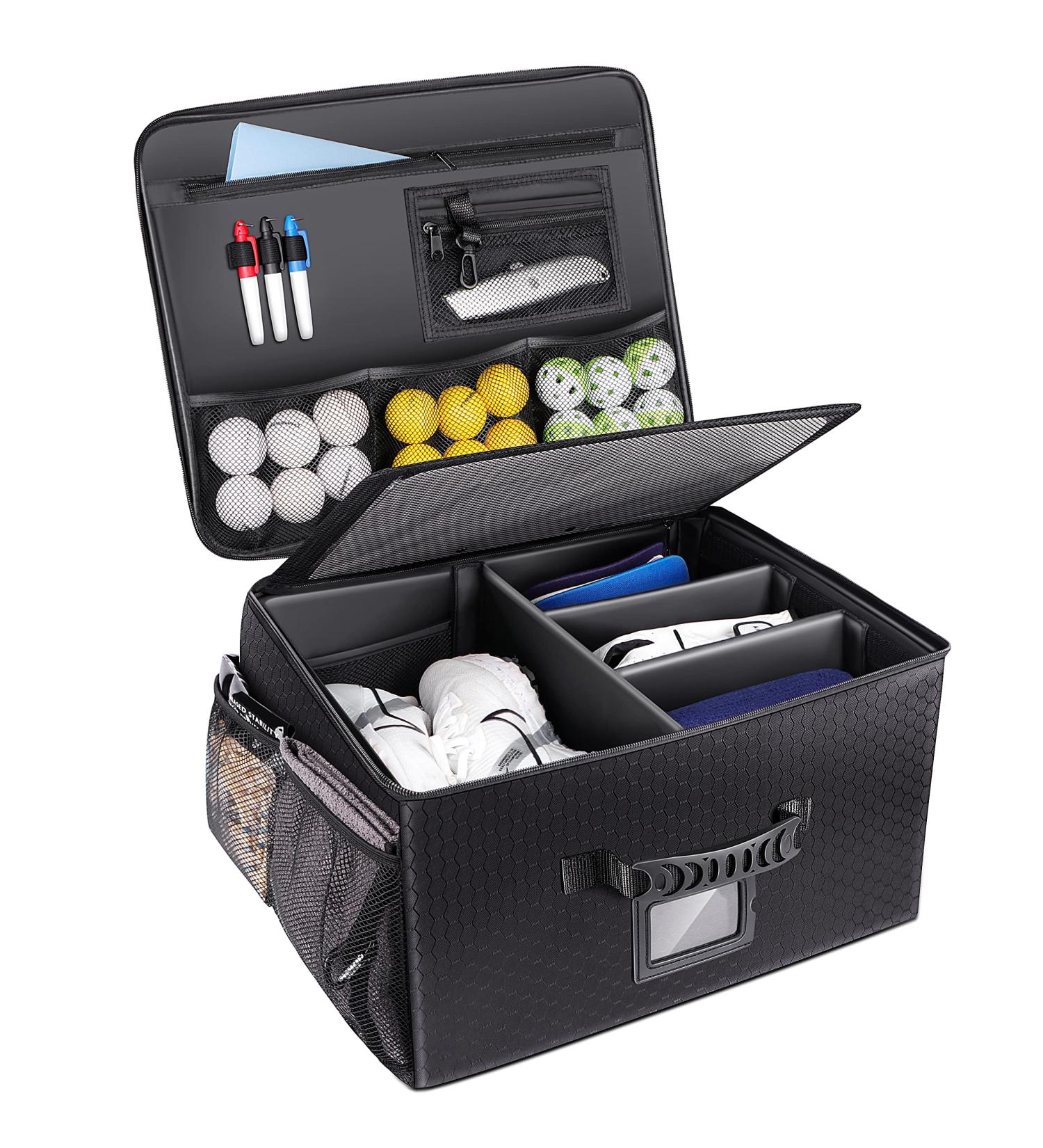 Champkey Golf Trunk Organizer - Portable & Foldable Travel Storage Locker | Ideal for Golf & Car | Black - Buy Online on GoSupps.com
