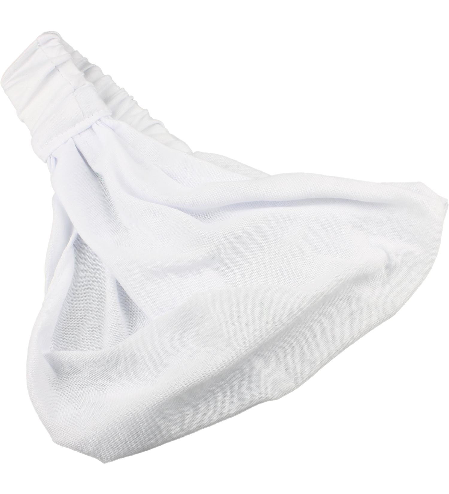 Headwrap Headband Elasticated Head Wrap Cotton In Many Colours Stretchy 3 In 1 White